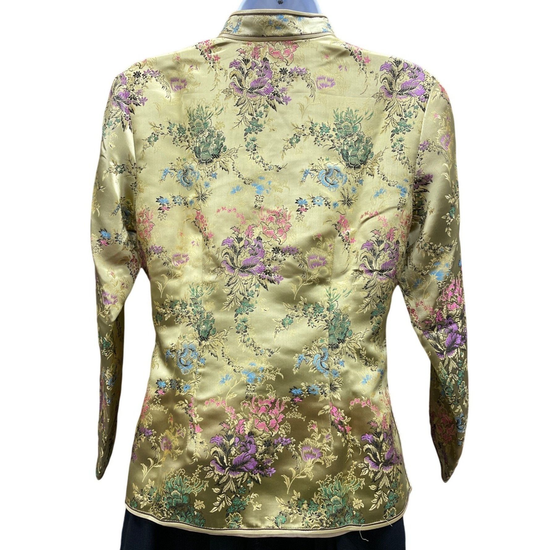 Other Hong Kong Memories Women's Gold Floral Jacket S NWT SKU 1344 Size S / US 4 / IT 40 - 2 Thumbnail