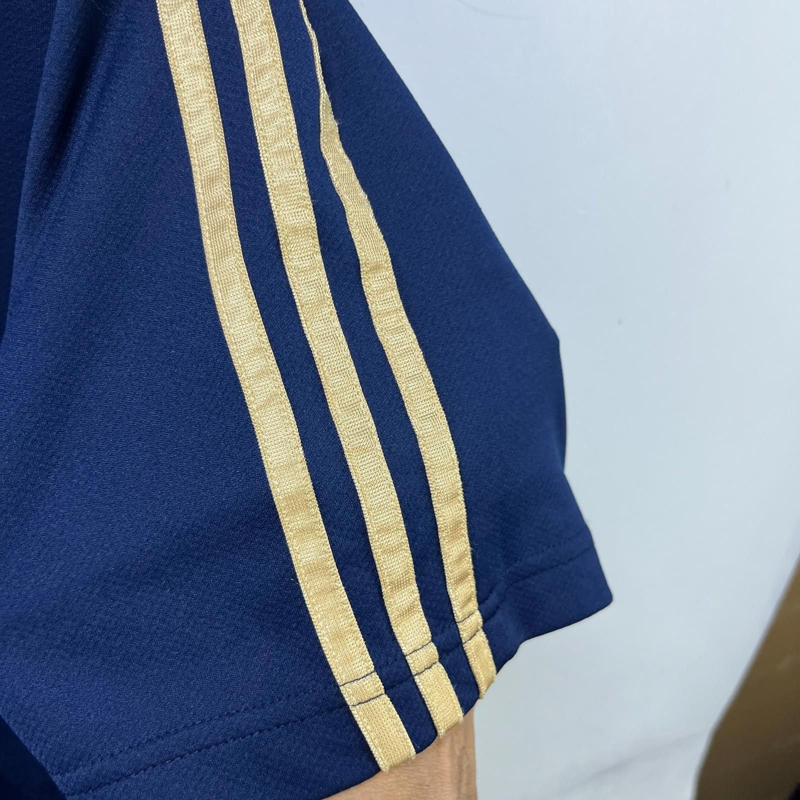 Adidas Vintage Adidas Jersey Navy Gold Stripes Soccer Shirt X Size ONE SIZE - 3 Thumbnail