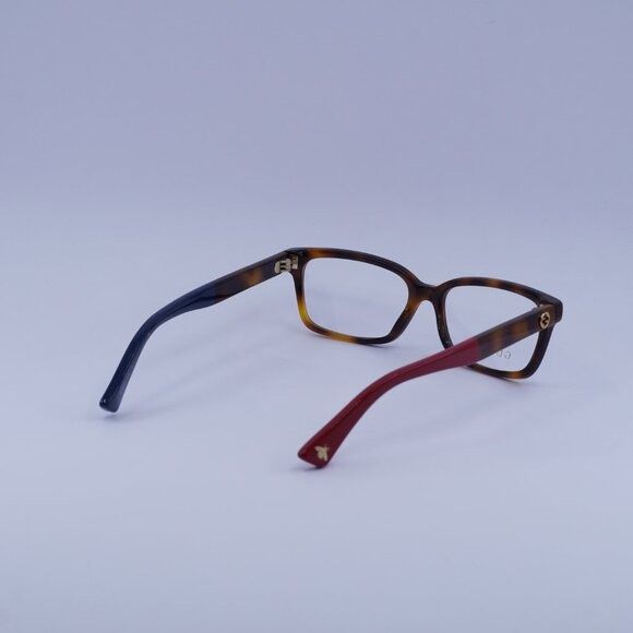Gucci Gucci GG0168O 004 Eyeglasses Havana 53mm Rectangle Frame Size ONE SIZE - 9 Thumbnail