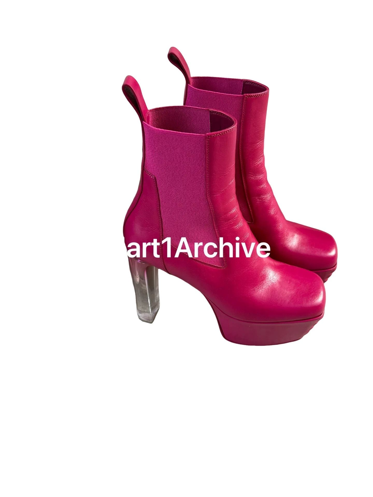 Rick Owens Rick Owens Fuchsia Minimal Grill Beatle Boots Size 39 Size US 9 / IT 39 - 1 Thumbnail