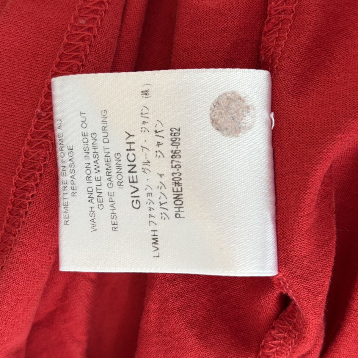 Givenchy Givenchy Red Broken Logo Tee Size Small Size US S / EU 44-46 / 1 - 5 Thumbnail