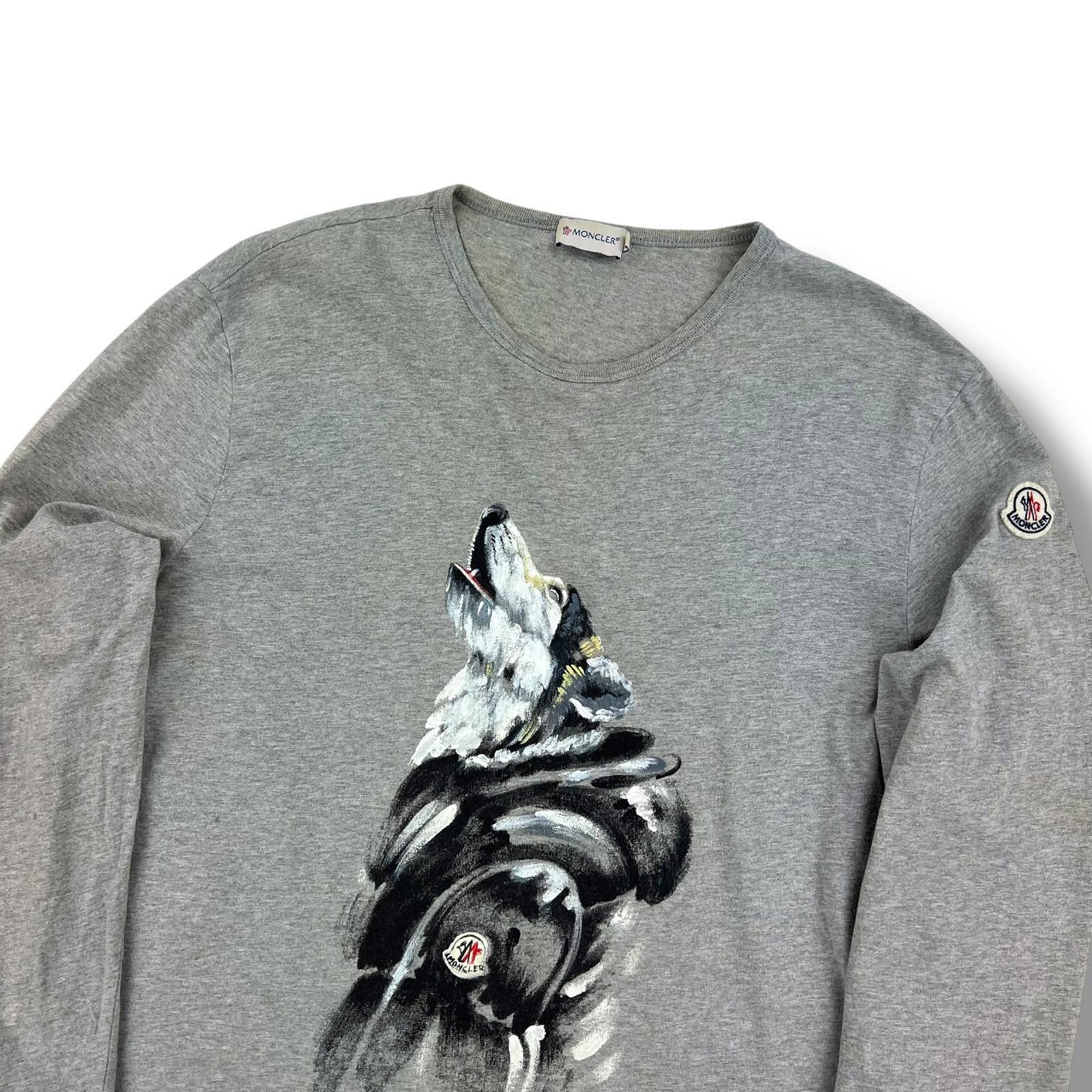 Moncler Moncler Grey Wolf Long Sleeve T Shirt Size US L / EU 52-54 / 3 - 1 Thumbnail