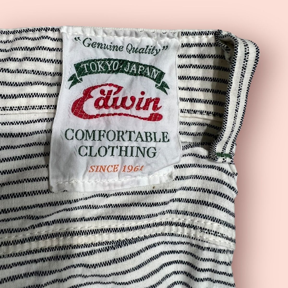 Edwin × Japanese Brand VINTAGE EDWIN ECO FABRIC BANANA FIBER FATIGUE CROP PANTS Size US 31 - 19 Thumbnail
