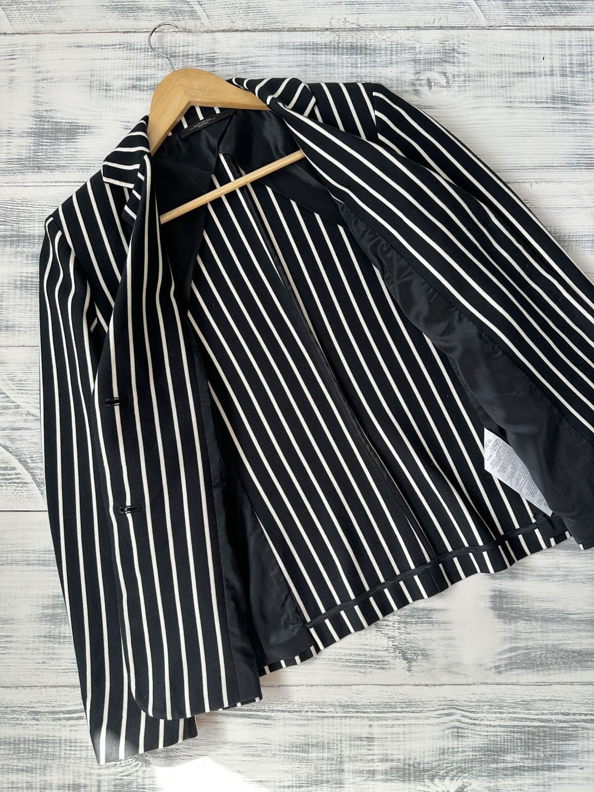 Weekend Max Mara Weekend Max Mara Striped Cotton Sport Coat Blazer Jacket Size L / US 10 / IT 46 - 3 Thumbnail