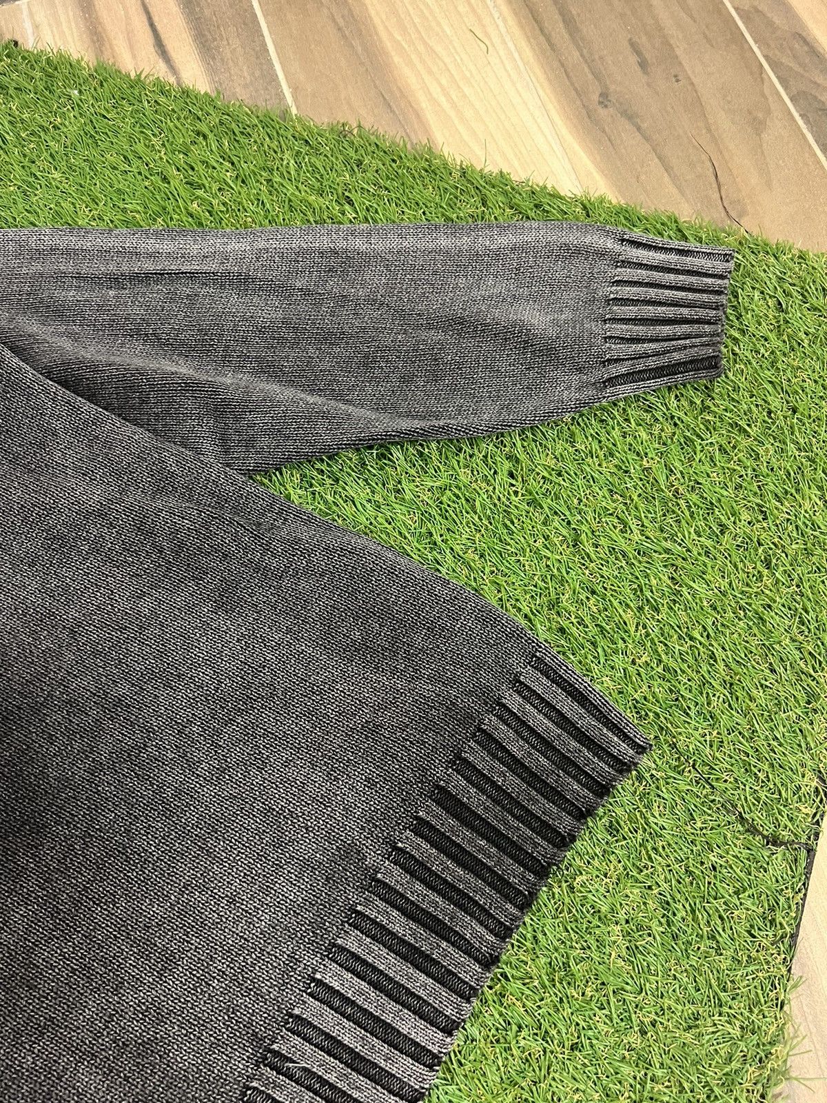 Japanese Brand × Vintage Y2K ribbed knit sweater archival Japan Avant garde style Size US M / EU 48-50 / 2 - 4 Thumbnail