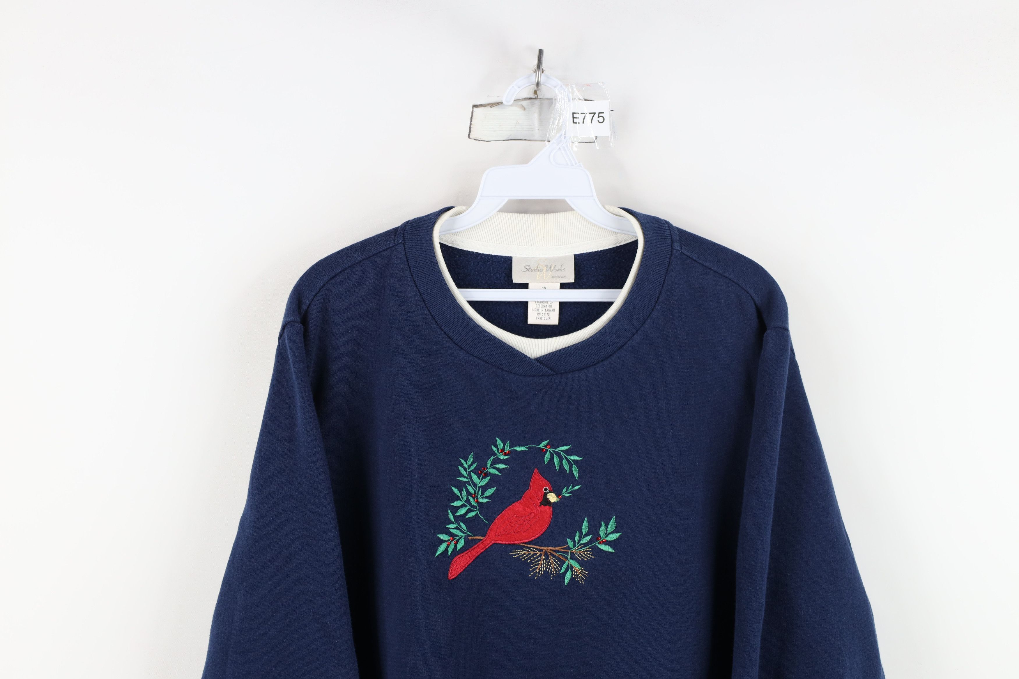 Vintage Vintage 90s Streetwear Cardinal Bird Layered Sweatshirt Size XL / US 12-14 / IT 48-50 - 2 Thumbnail