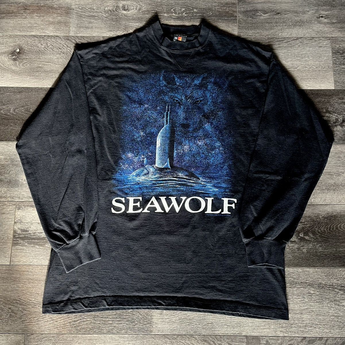 Vintage Vintage 1990s Sea Wolf Westinghouse Submarine Longsleeve Tee Size US XXL / EU 58 / 5 - 1 Thumbnail