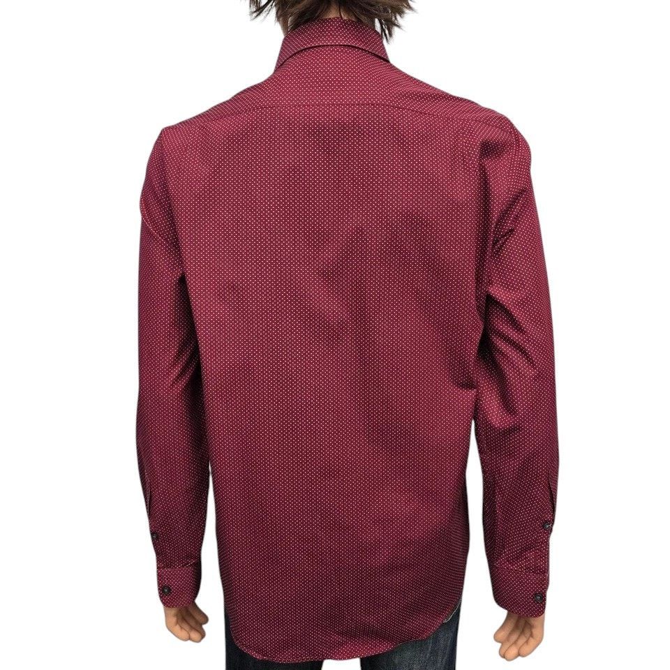 Michael Kors Michael Kors Men Shirt Red Dot Print Contrast Flip Cuff L Size US L / EU 52-54 / 3 - 13 Thumbnail