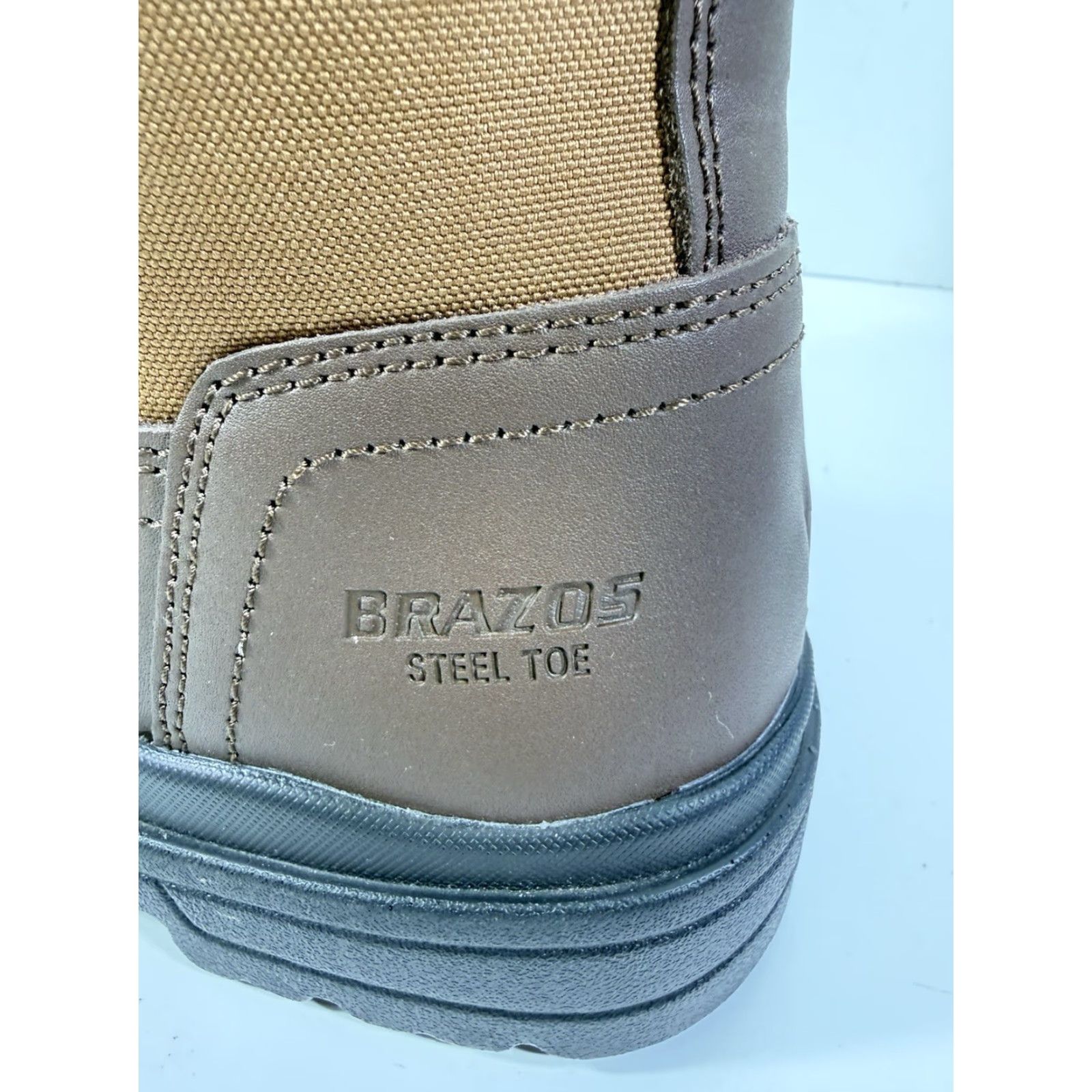 Vintage Brazos Ryker Steel Toe Work Boots Men Size 8 D Brown Leather Waterproof NWOT Size US 8 / EU 41 - 6 Thumbnail