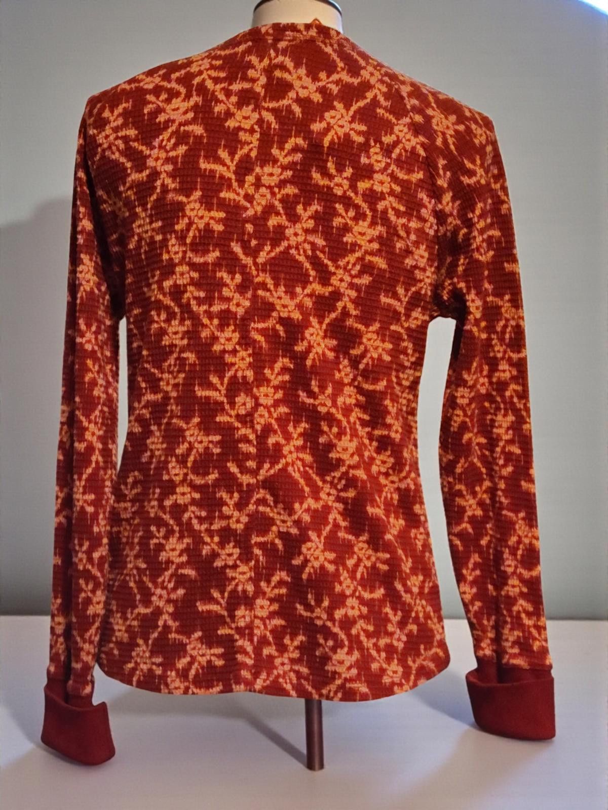 Other Knox Rose Burgundy Print Knit Long Sleeve Top Medium Size M / US 6-8 / IT 42-44 - 5 Thumbnail