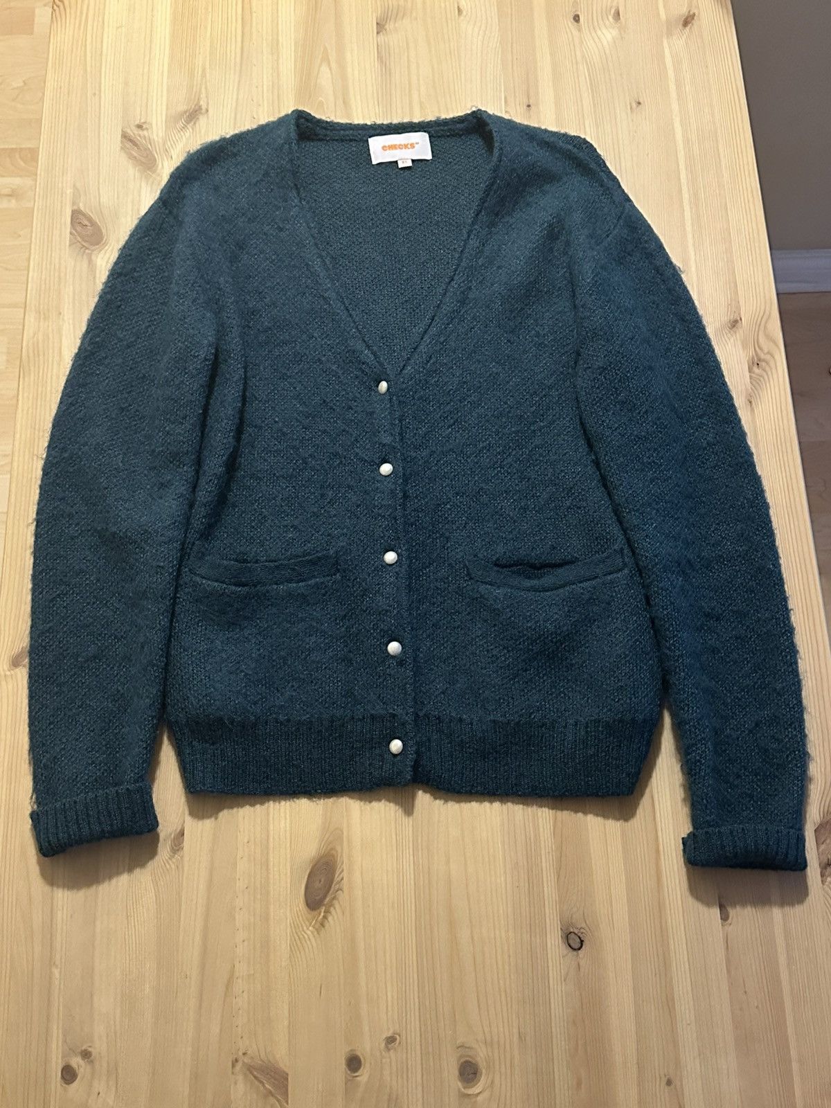Other Pine Green Mohair Cardigan (CHECKS) Size US XS / EU 42 / 0 - 1 Thumbnail