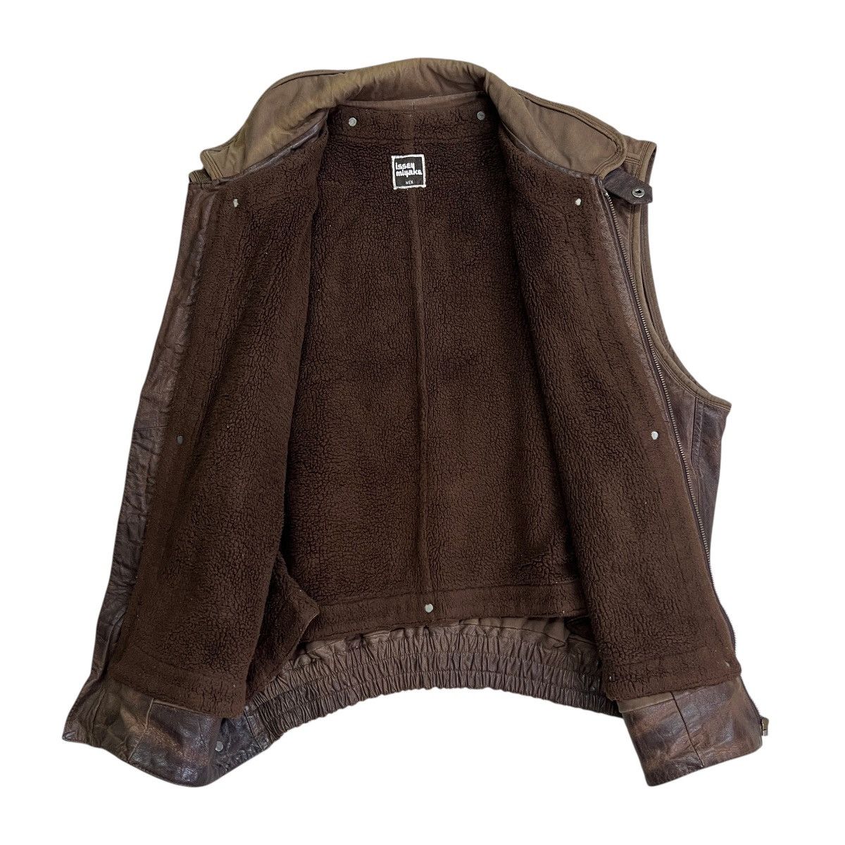 Issey Miyake 🔥 80s Issey Miyake Men Cargo Cowhide Leather shearling liner Size US M / EU 48-50 / 2 - 13 Thumbnail