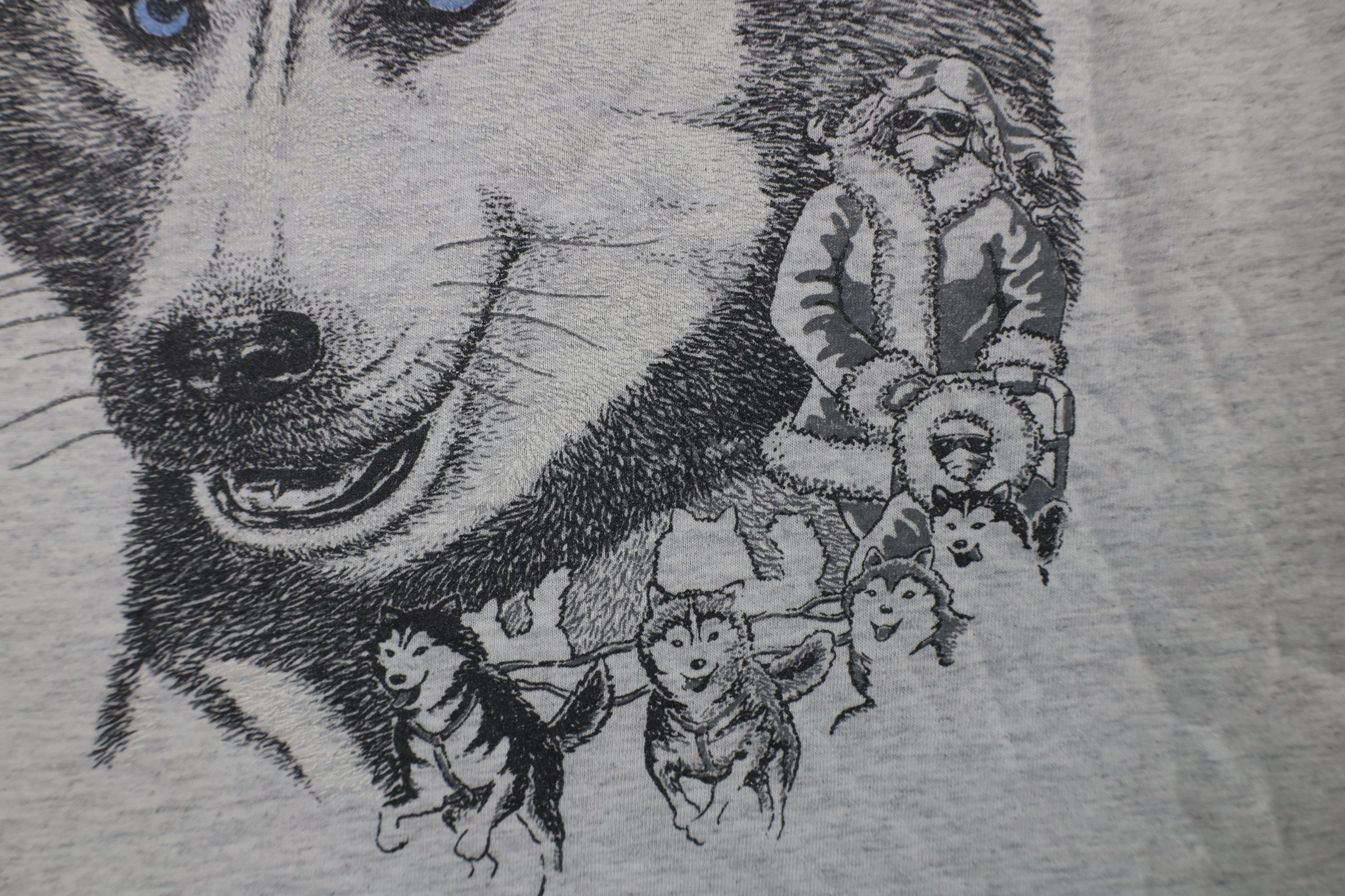 Vintage Vintage 90s Race Alaska Husky Dog Short Sleeve T-Shirt USA Size US L / EU 52-54 / 3 - 7 Thumbnail