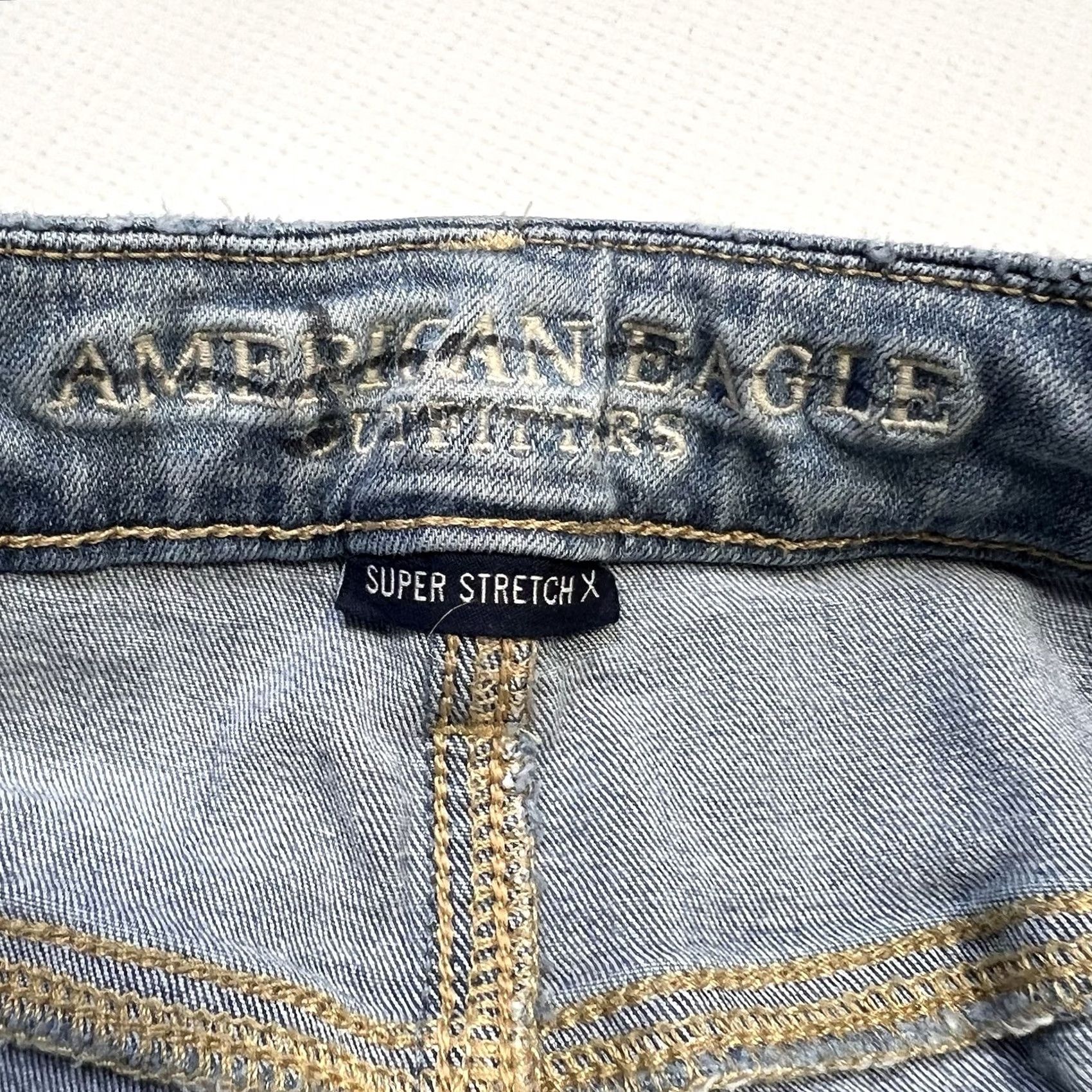 American Eagle Outfitters VINTAGE American Eagle AE Washed Jegging Size 8 Ripped, Super Hi Rise Size 30" / US 8 / IT 44 - 7 Thumbnail