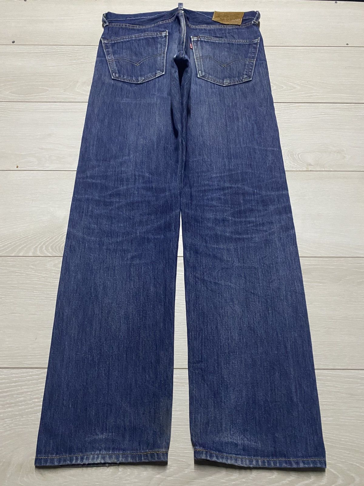 Levi's Vintage Levis Big E Y2K USA Blue Wash Distressed Jeans Size US 31 - 2 Thumbnail