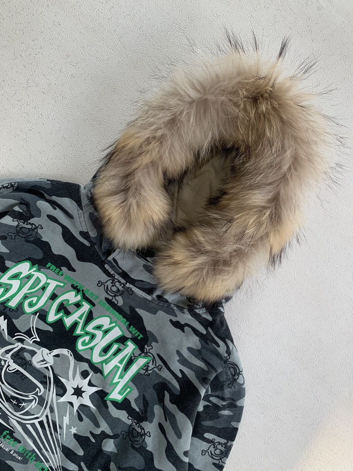 Japanese Brand Japanese S.Plus Fur Hoodie Ifsixwasnine Lgb Style Size US M / EU 48-50 / 2 - 3 Thumbnail