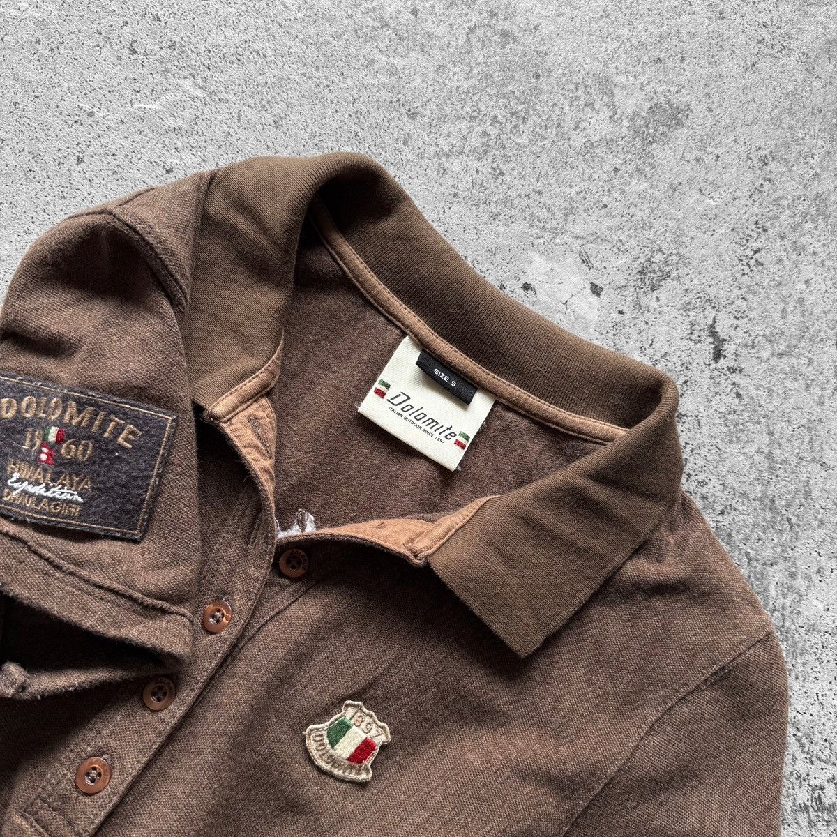 Designer Dolomite Women Brown Short Sleeve Polo Shirt 1960 Dhaulagiri Size S / US 4 / IT 40 - 3 Thumbnail
