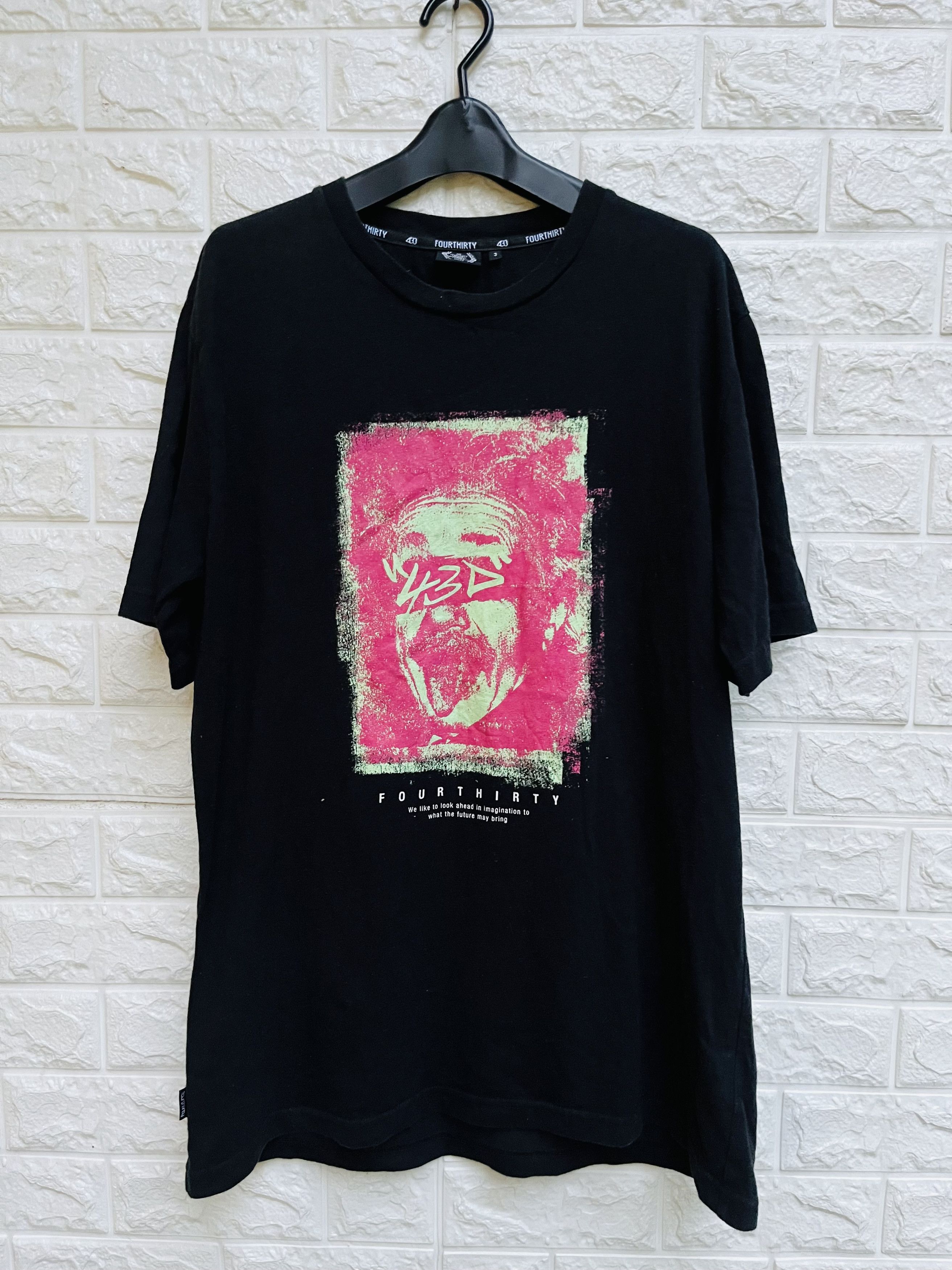 image of Vintage Fourthirty Albert Einstein Designer Fashion Style in Black, Men's (Size Medium)