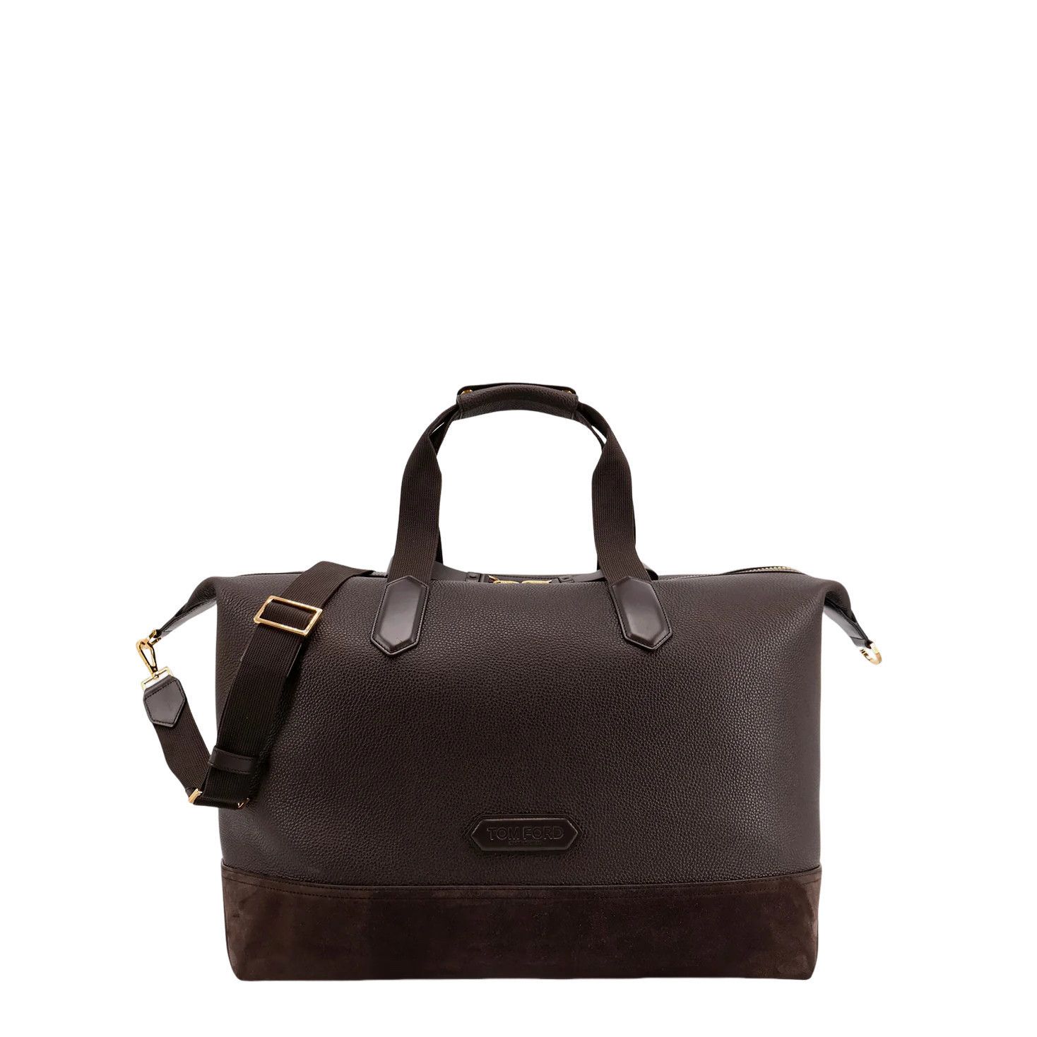 TOM FORD Holdall $5490 Brown Grain Leather Duffle Bag New An