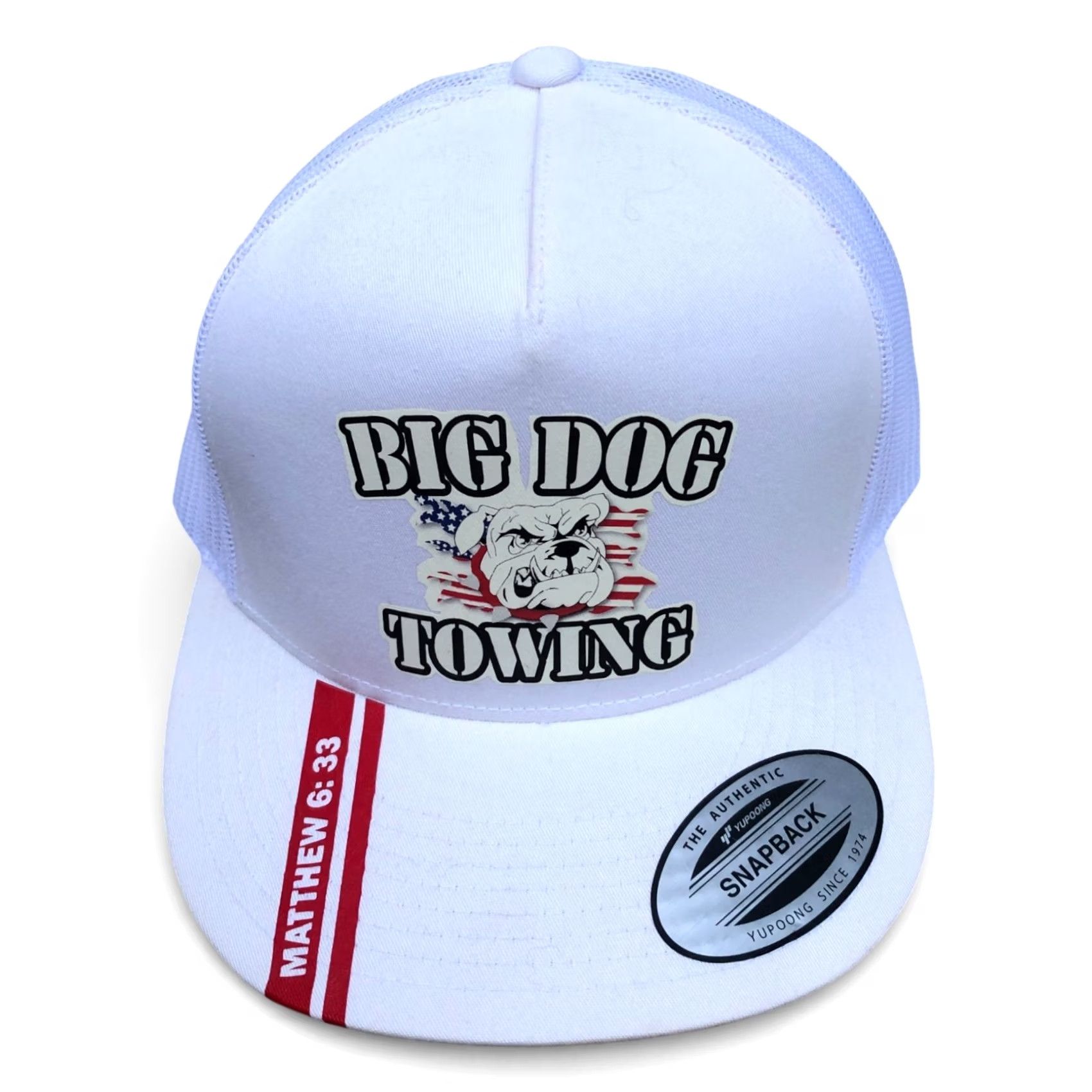 Vintage YUPOONG Big Dog Towing Snapback Men's One Size White Adjustable Cap Size ONE SIZE - 2 Thumbnail