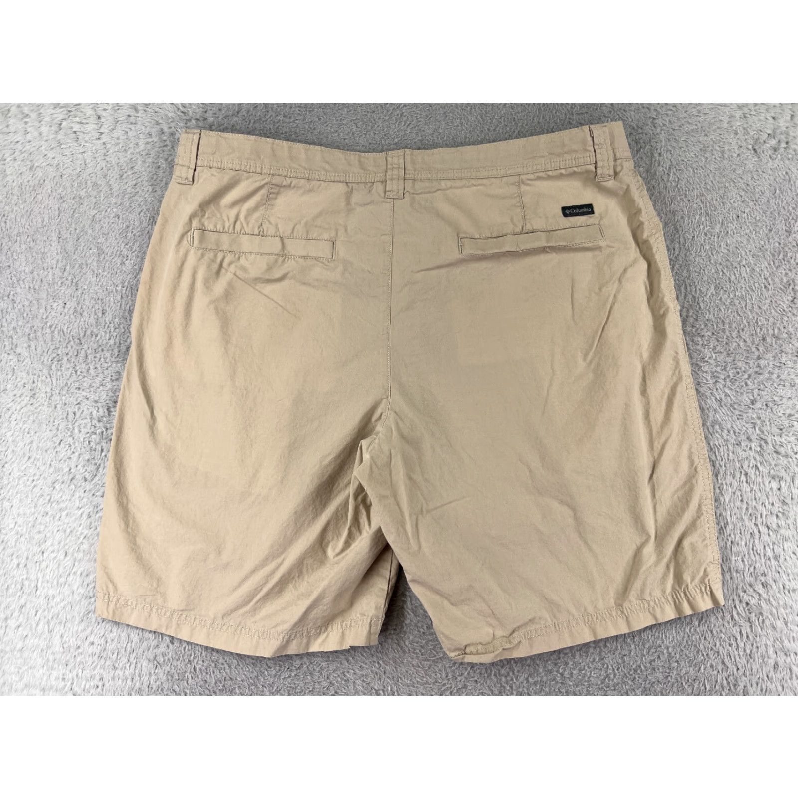 Vintage Columbia Shorts Mens 38 Beige Khaki Cotton Blend Twill Casual Size US 38 / EU 54 - 2 Thumbnail