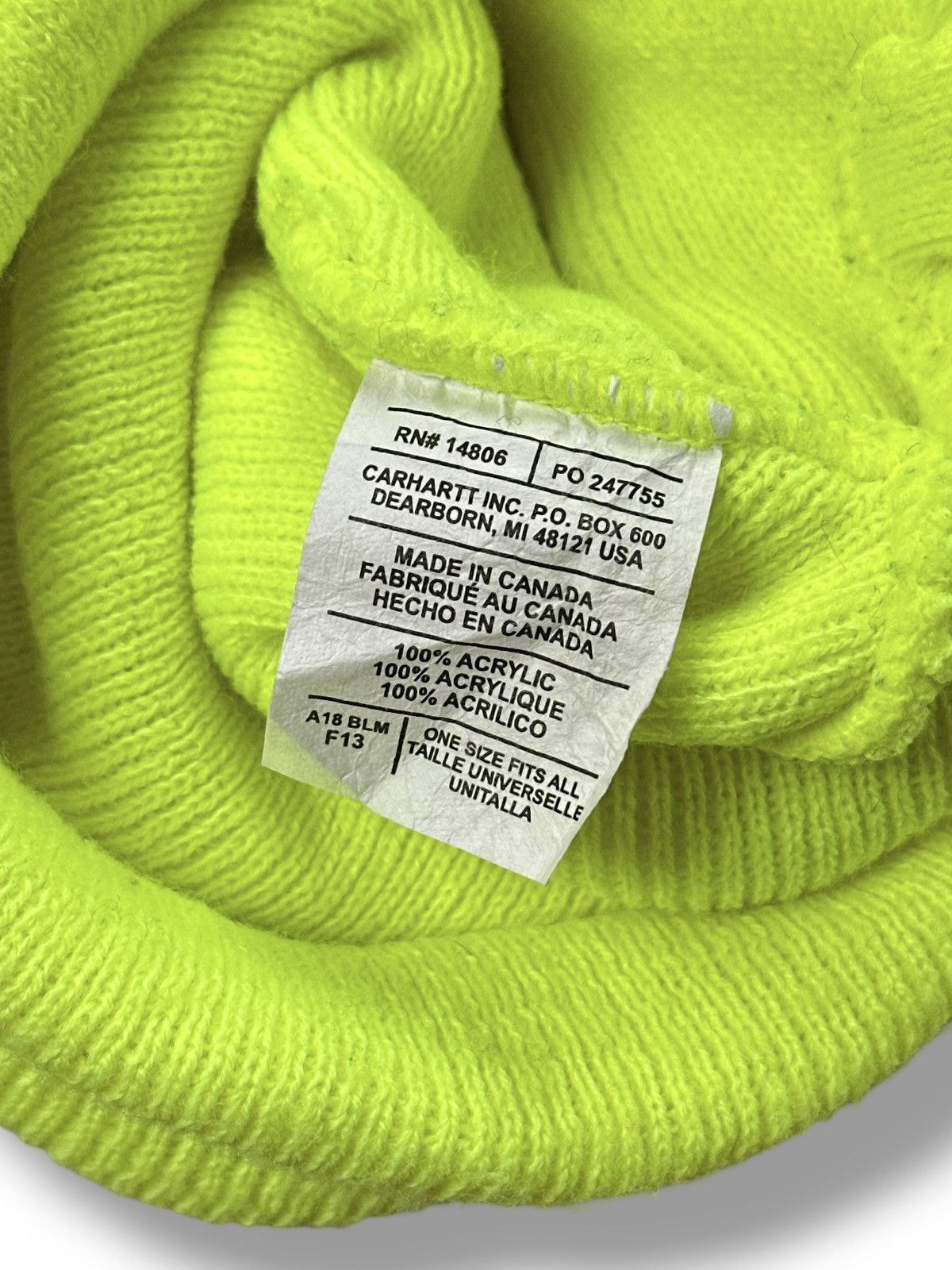 Carhartt Vintage Carhartt Acrylic Watch Hat Neon Size ONE SIZE - 5 Thumbnail
