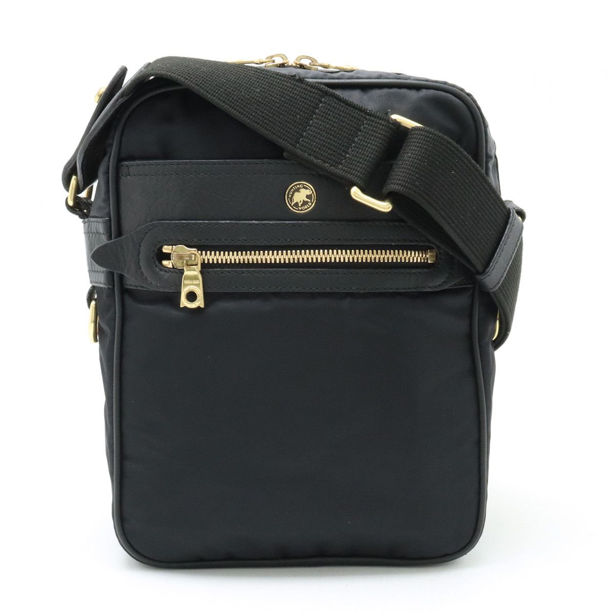 Other Other HUNTING WORLD Nylon/Leather Shoulder Bag Pochette Canvas Crossbody Bag in Great Condition Size ONE SIZE - 1 Thumbnail