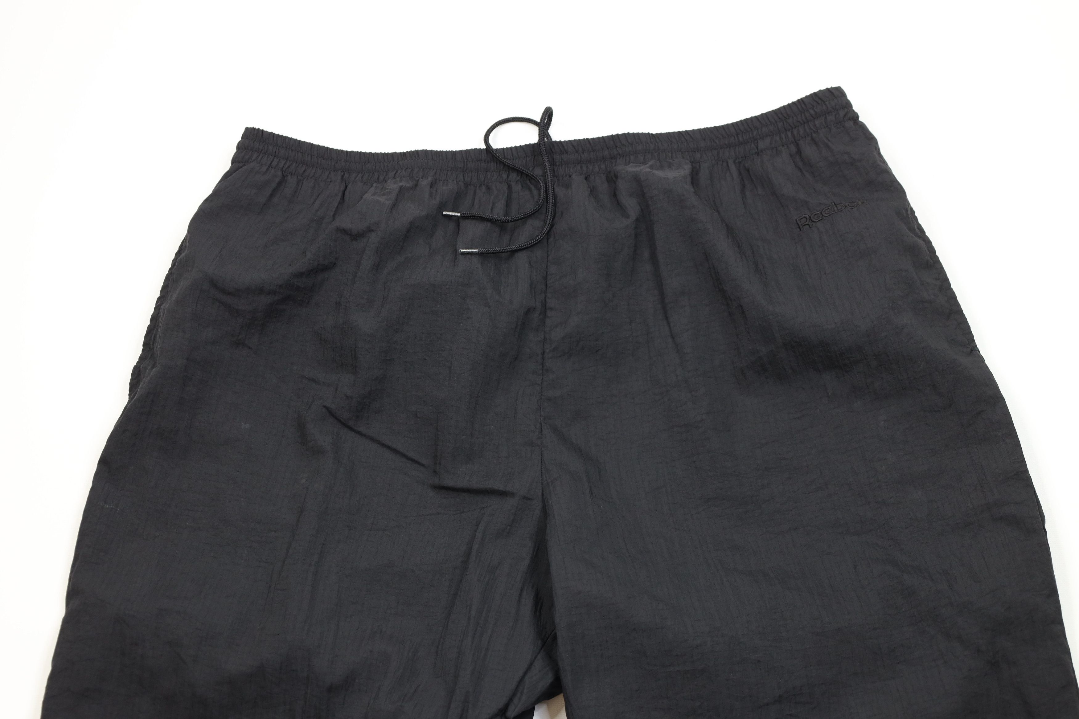 Reebok Vintage 90s Reebok Nylon Windbreaker Joggers Pants Black Size US 38 / EU 54 - 2 Thumbnail