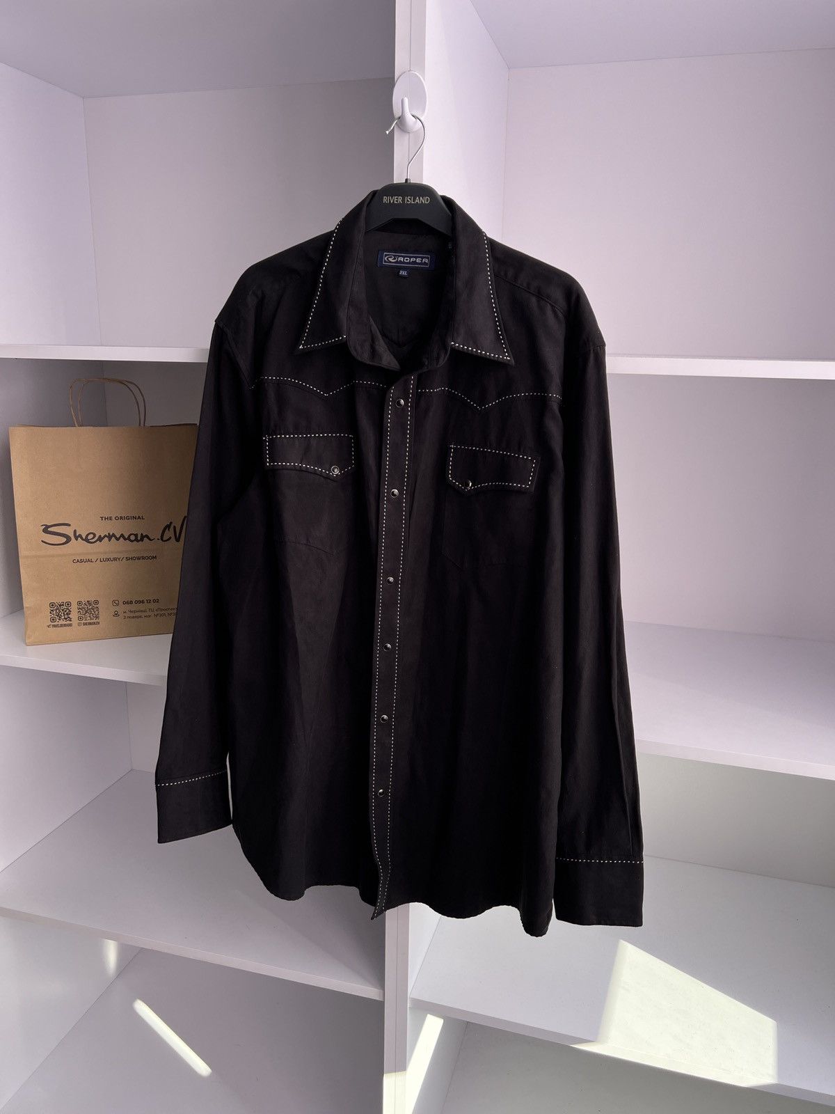 Roper × Vintage Vintage Roper Black Button Up Shirt Size US XXL / EU 58 / 5 - 3 Thumbnail