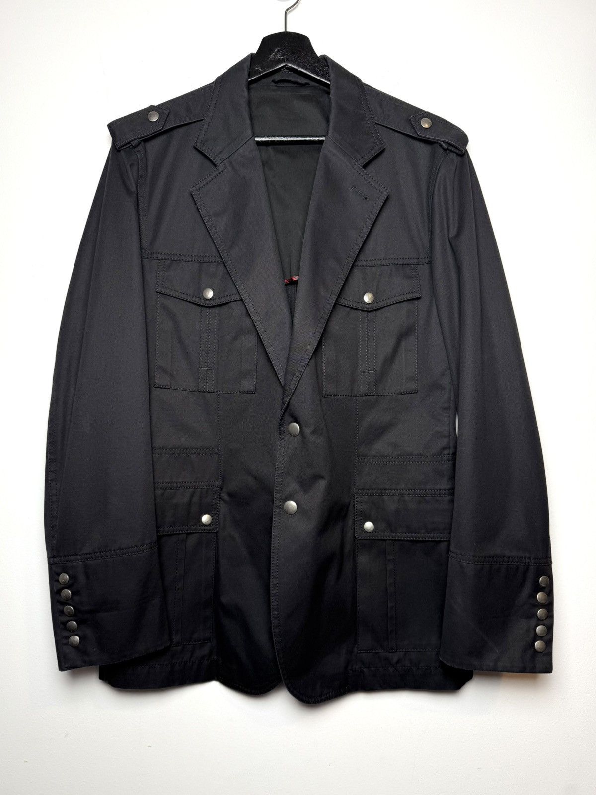 Gucci Gucci Black Cotton Military Jacket - IT 50 Size US M / EU 48-50 / 2 - 1 Thumbnail