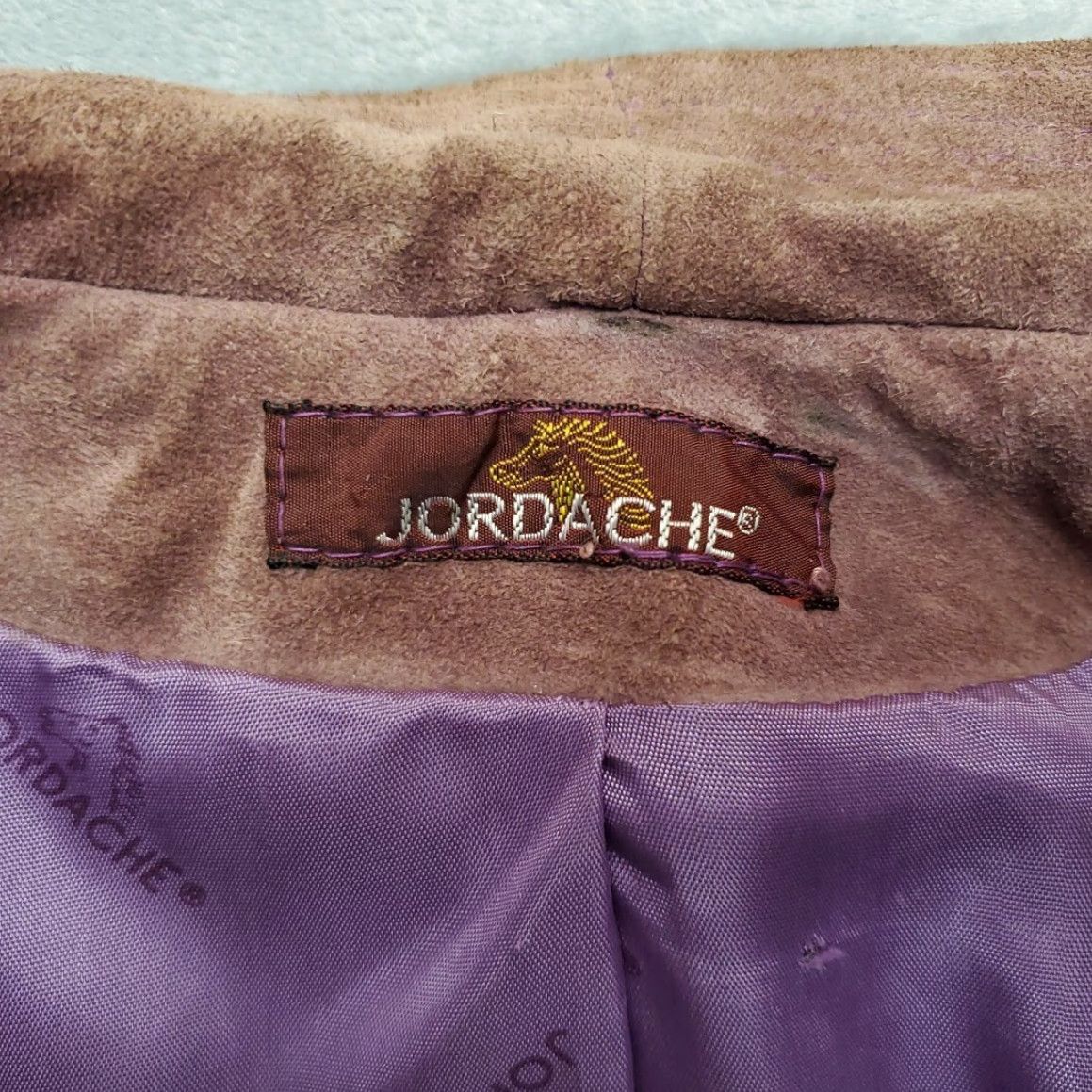 Jordache VTG Jordache Suede Leather Jacket Womens M Purple Retro 70s Boho Western Blazer Jacket Size M / US 6-8 / IT 42-44 - 5 Thumbnail