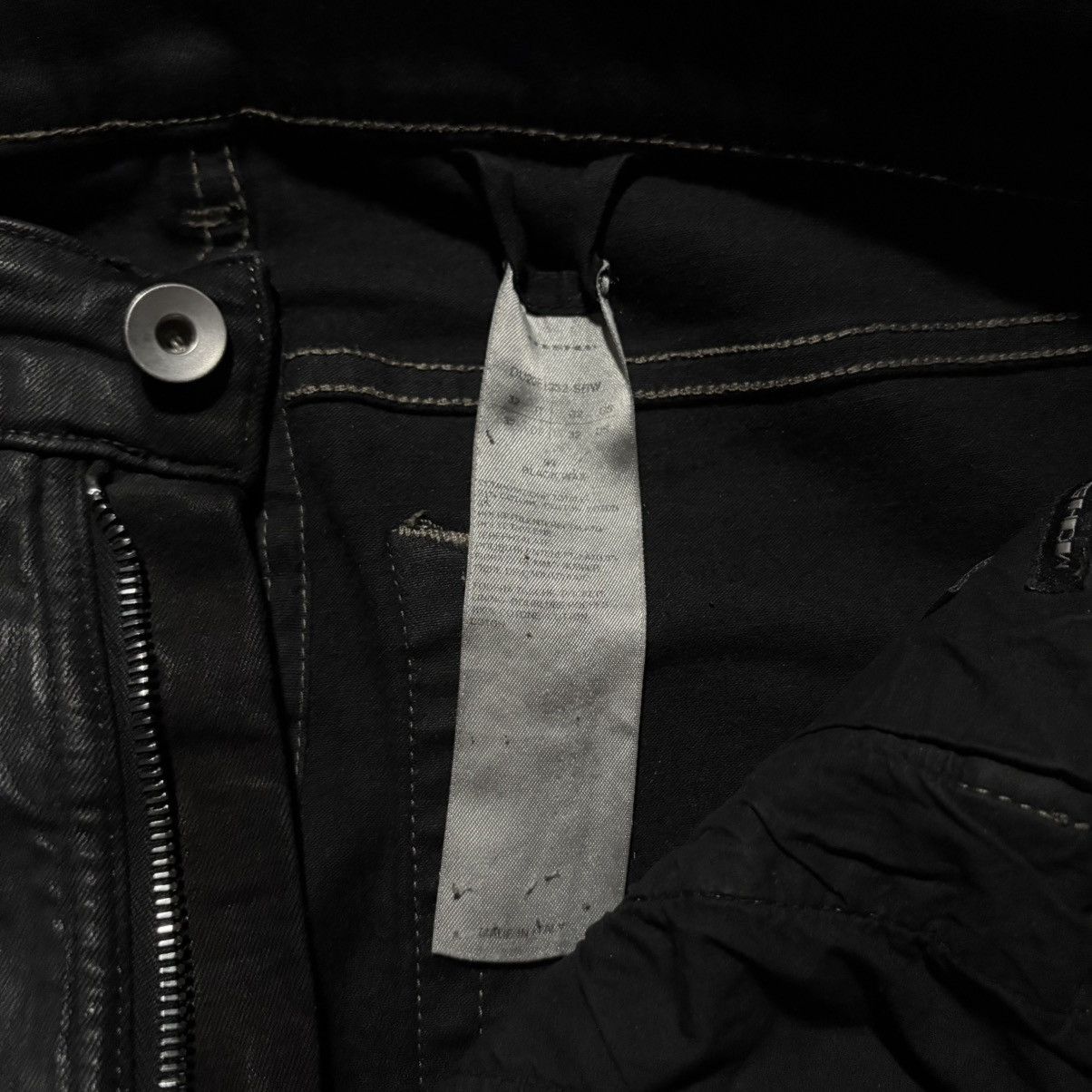 Rick Owens Drkshdw Rick Owens DRKSDHW SBW Heavy Waxed Tyrone Slit Cut Jeans Size US 32 / EU 48 - 10 Thumbnail