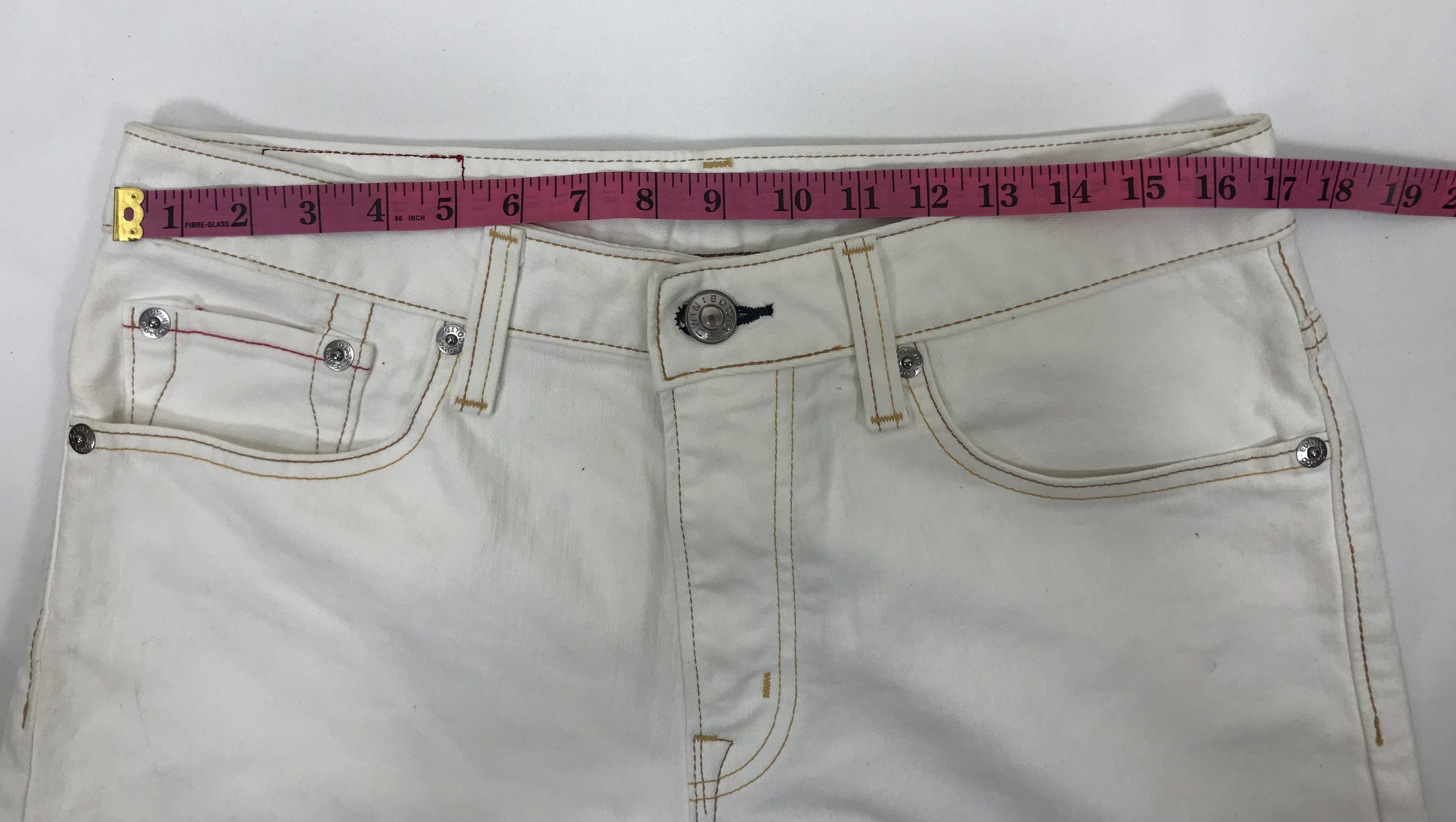 Edwin Vintage Edwin Flare Jeans White deni Size US 33 - 14 Thumbnail