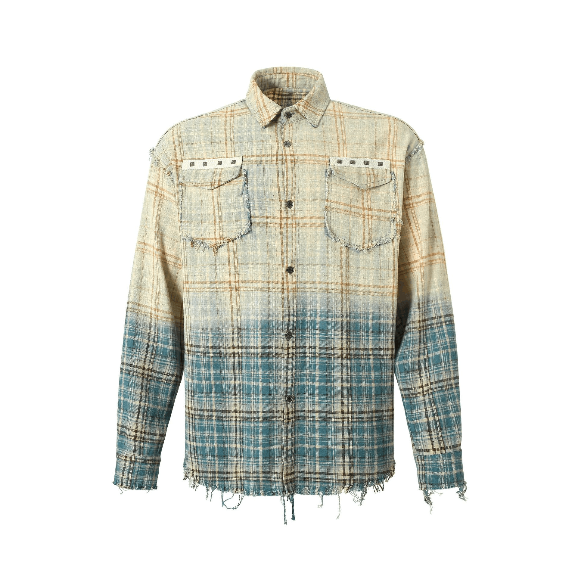 Vintage Plaid Distressed Long Sleeve Shirt Size US L / EU 52-54 / 3 - 1 Thumbnail
