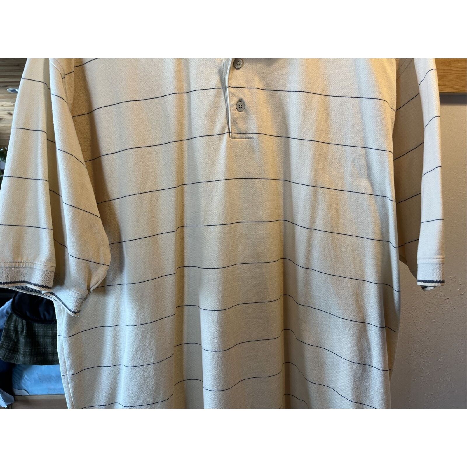 Other Cross Creek Men’s XL Yellow Striped cotton golf polo shirt Size US XL / EU 56 / 4 - 12 Thumbnail