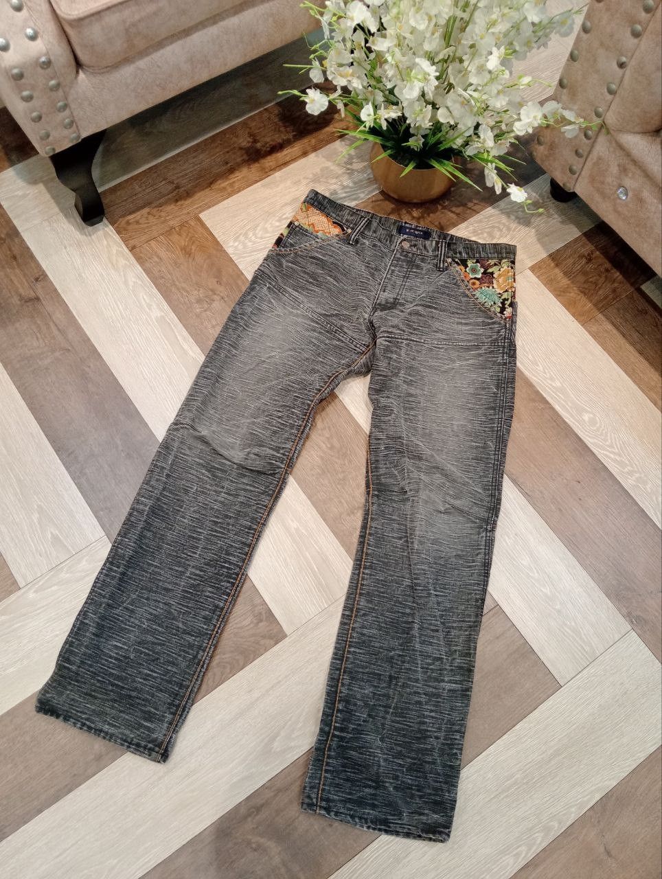 Japanese Brand JAPANESE BLUE TRICK DOUBLE WAIST SUKAJAN JEANS - SIZE 3 Size US 34 / EU 50 - 2 Thumbnail