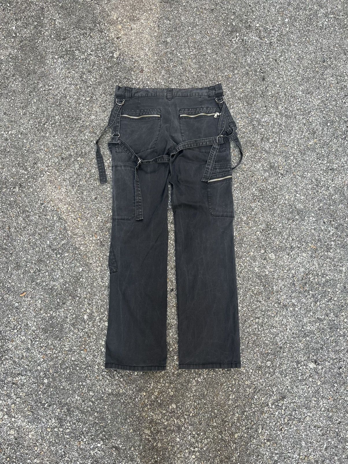 If Six Was Nine Cargo Faded Black Bondage Pants Buona Giornata Size US 29 - 8 Thumbnail