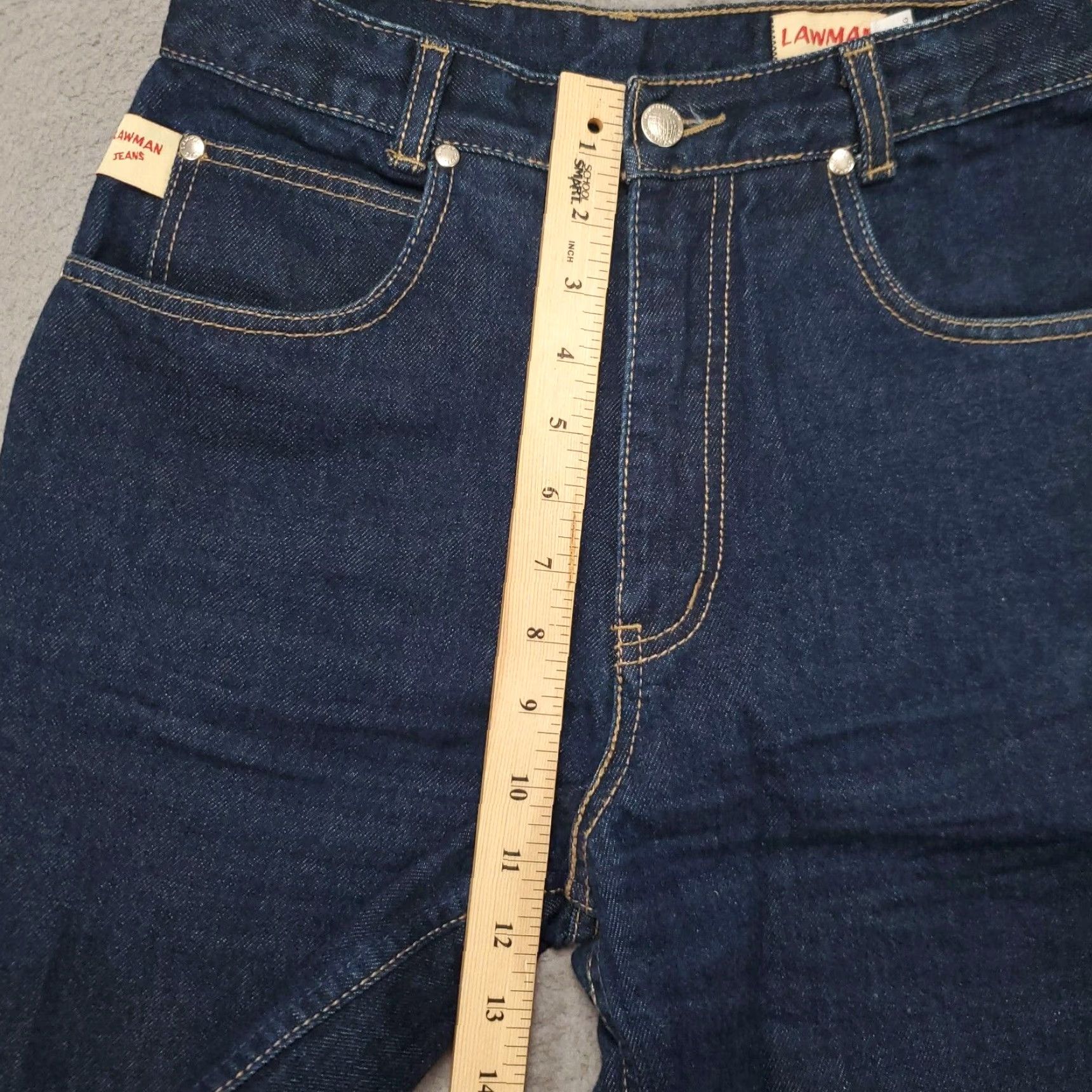 Vintage VINTAGE Lawman Jeans Womens Juniors 7 High Waisted Mom Denim Blue 90s Western Classic Size 28" / US 6 / IT 42 - 4 Thumbnail