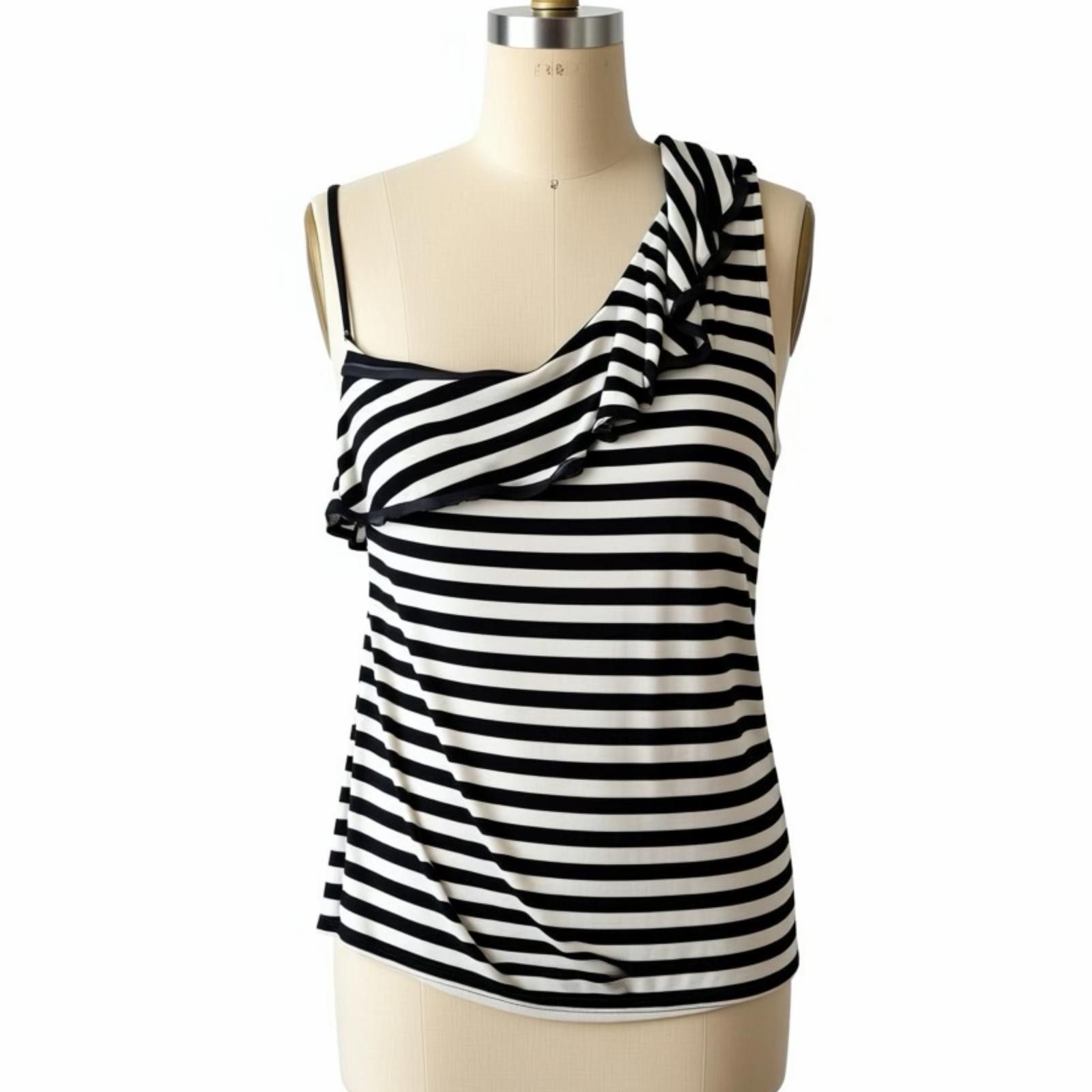Other White House Black Market Black and White Top Size Large Size L / US 10 / IT 46 - 1 Thumbnail