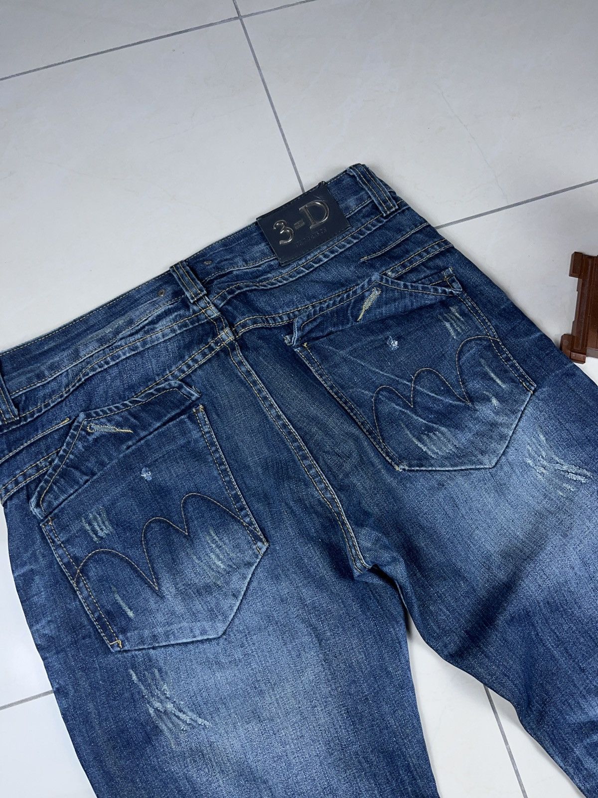 Japanese Brand × Vintage ➕ vintage distressed avant garde loose jeans y2k Size US 34 / EU 50 - 4 Thumbnail