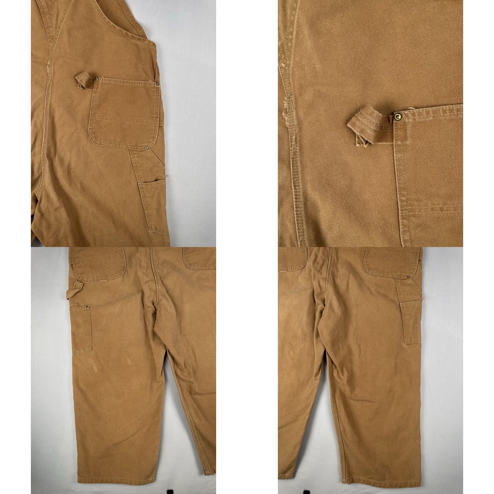 Carhartt VINTAGE Carhartt Union Made Double Knee Overalls USA Distressed Faded Workwear Brown 46 Mens Size US 30 / EU 46 - 10 Thumbnail