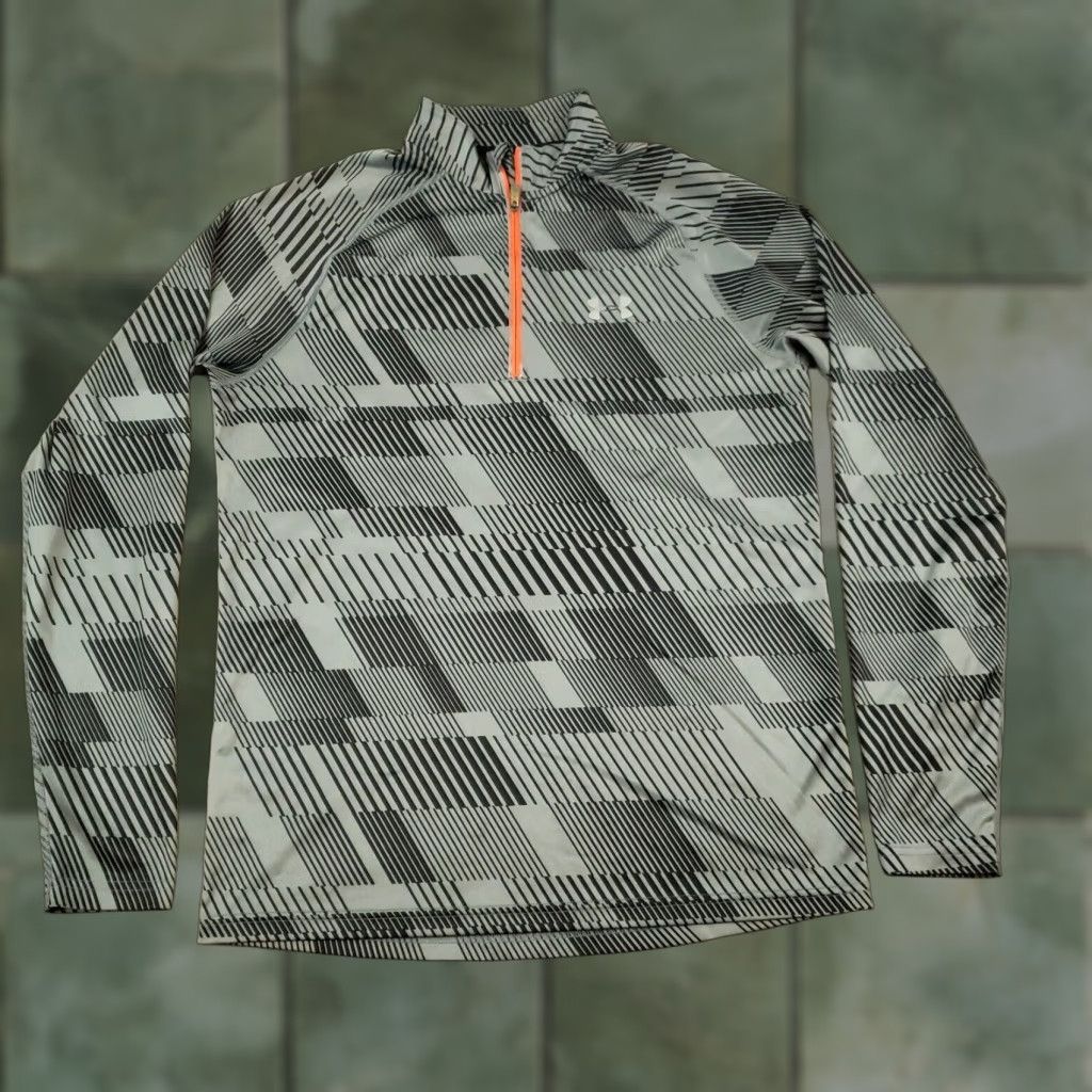 Under Armour Under Armour Mens Medium Gray Long Sleeve 1/4 Zip Lightweight Pullover Sweatshirt Size US M / EU 48-50 / 2 - 1 Thumbnail