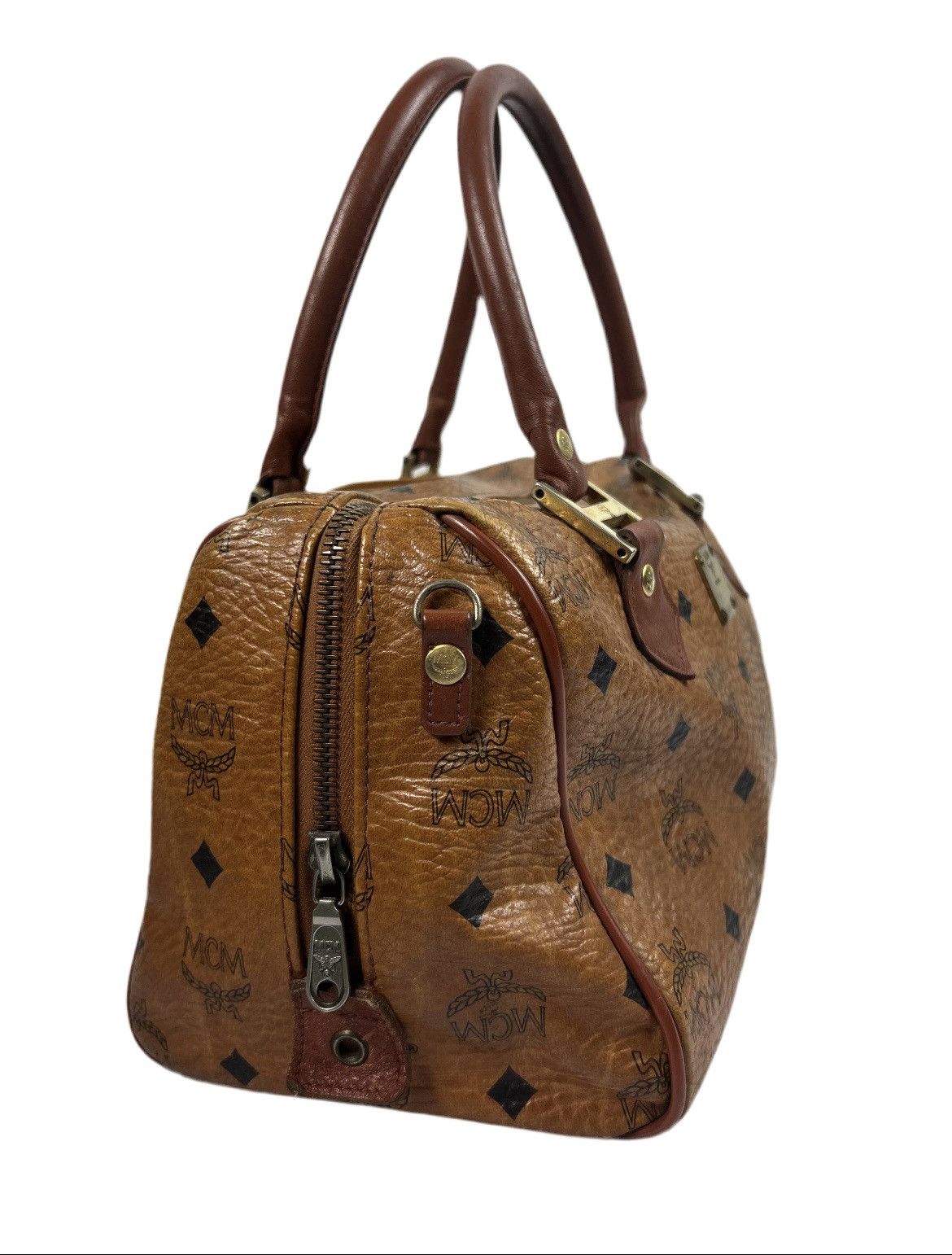 MCM MCM Cognac Leather Shoulder Bag Size ONE SIZE - 4 Thumbnail