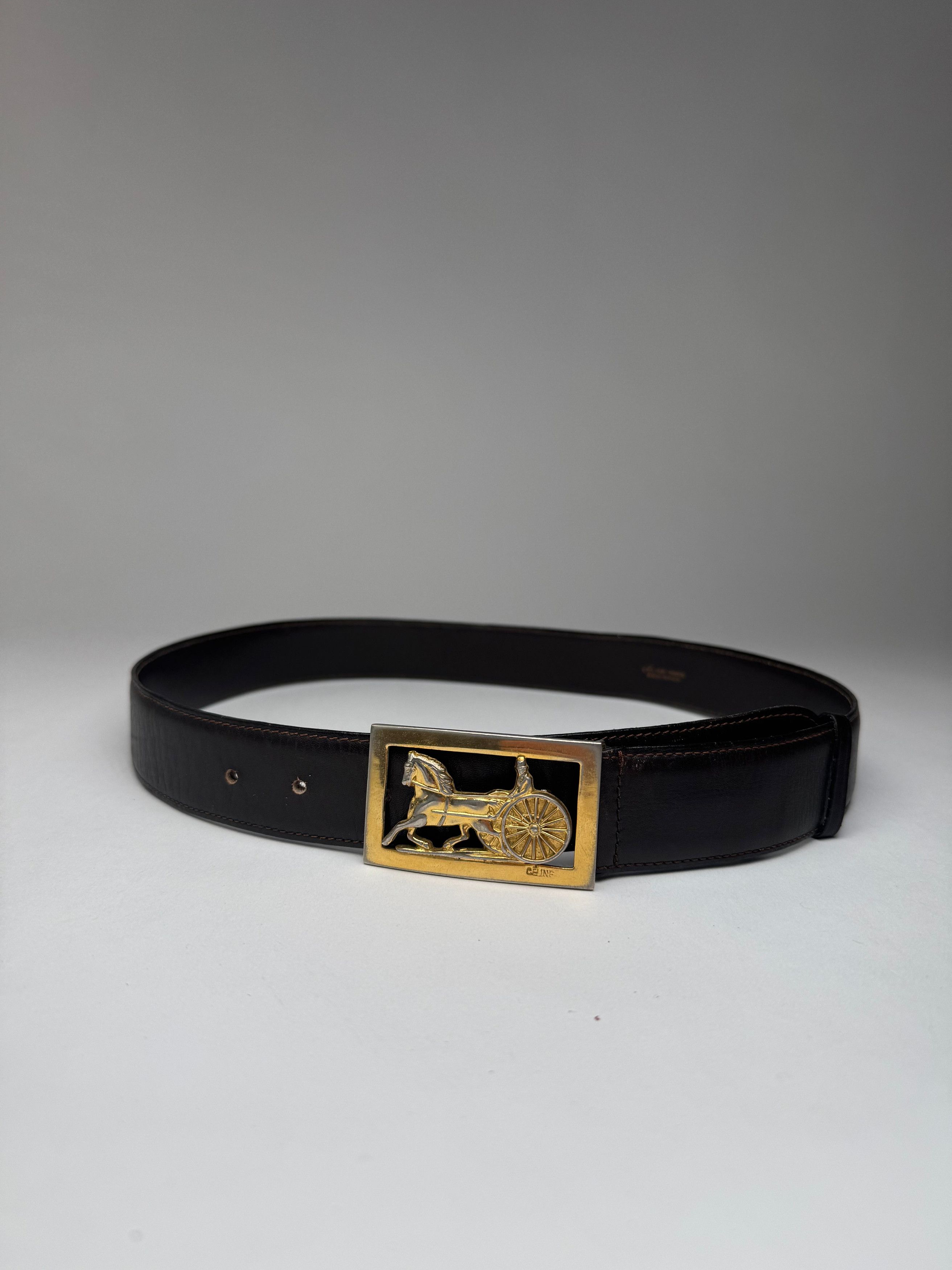 Celine Vintage Paris Leather Belt Size ONE SIZE - 1 Thumbnail