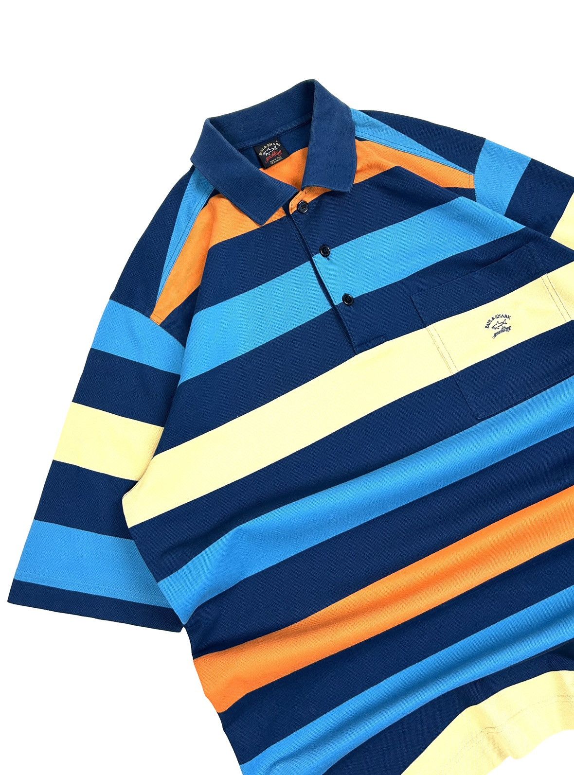 Paul & Shark Paul Shark Multicolor Striped Polo Shirt Size L Old Money Size US L / EU 52-54 / 3 - 4 Thumbnail