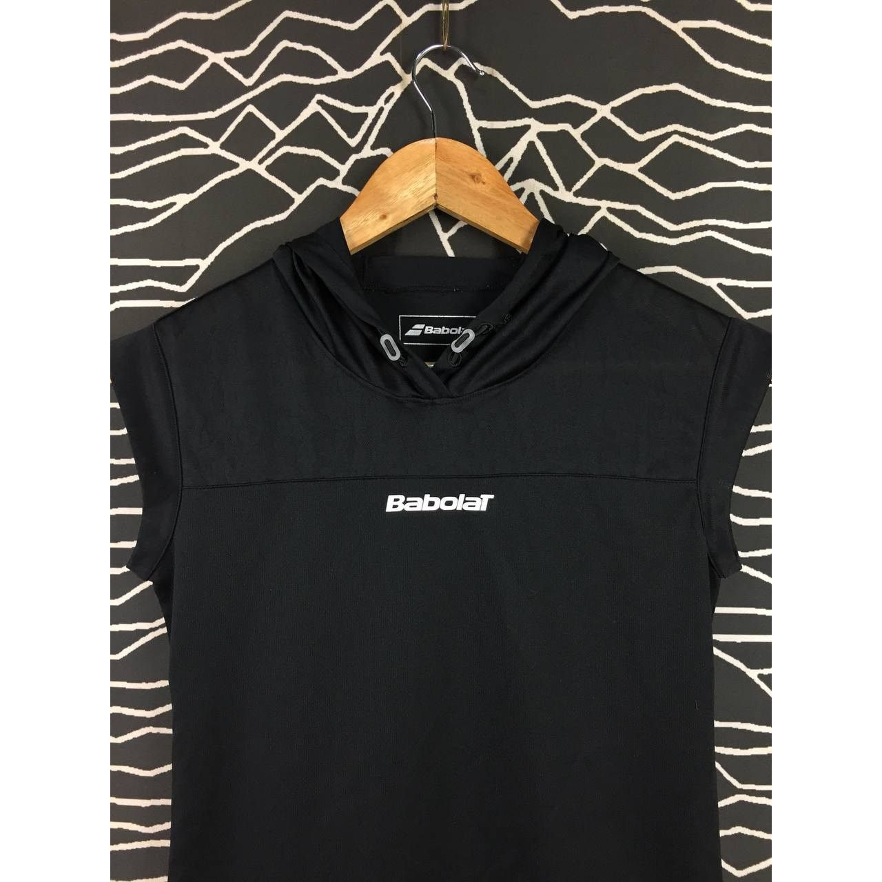 Vintage Babolat Sleeveless Athletic Hoodie Ruffle Hem Tennis Top Size M / US 6-8 / IT 42-44 - 3 Thumbnail