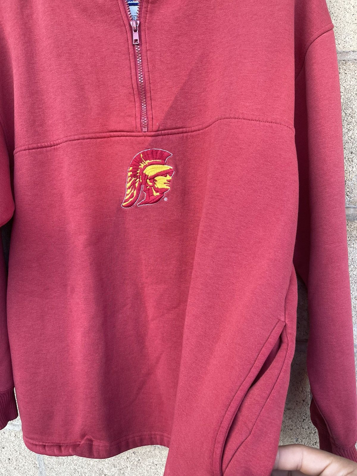 Vintage Vintage USC 1/4 Zip Sweater Size US L / EU 52-54 / 3 - 5 Thumbnail