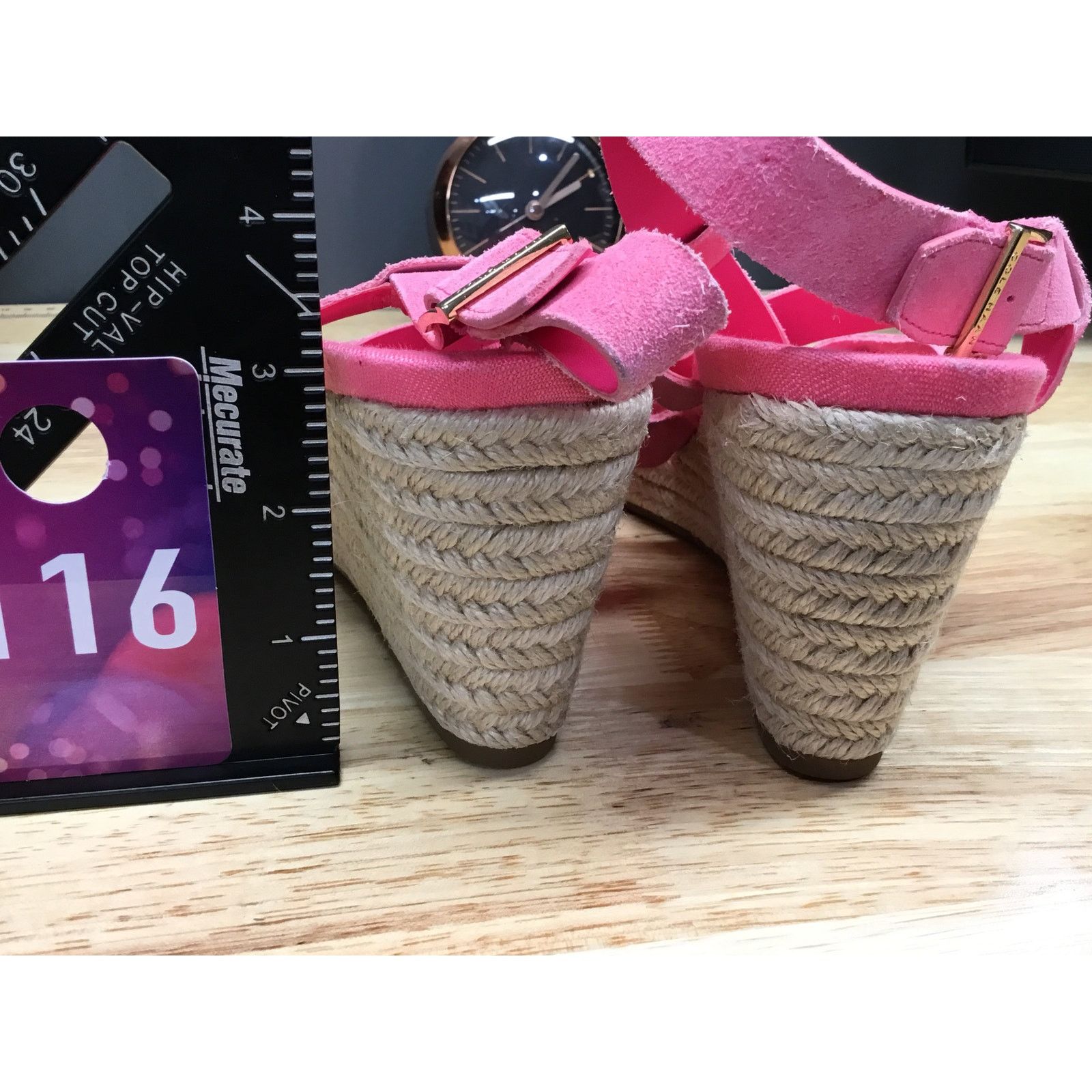 Cole Haan Cole Haan Crystal Espadrille Sandals Women's 10 Pink Suede Size US 10 / IT 40 - 3 Thumbnail