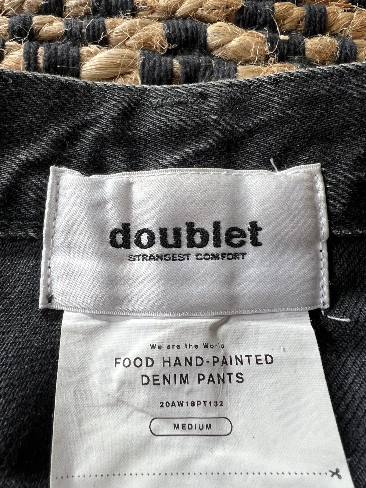Doublet Doublet AW20 Hand Painted “Boulangerie” Washed Black Denim Size US 32 / EU 48 - 6 Thumbnail