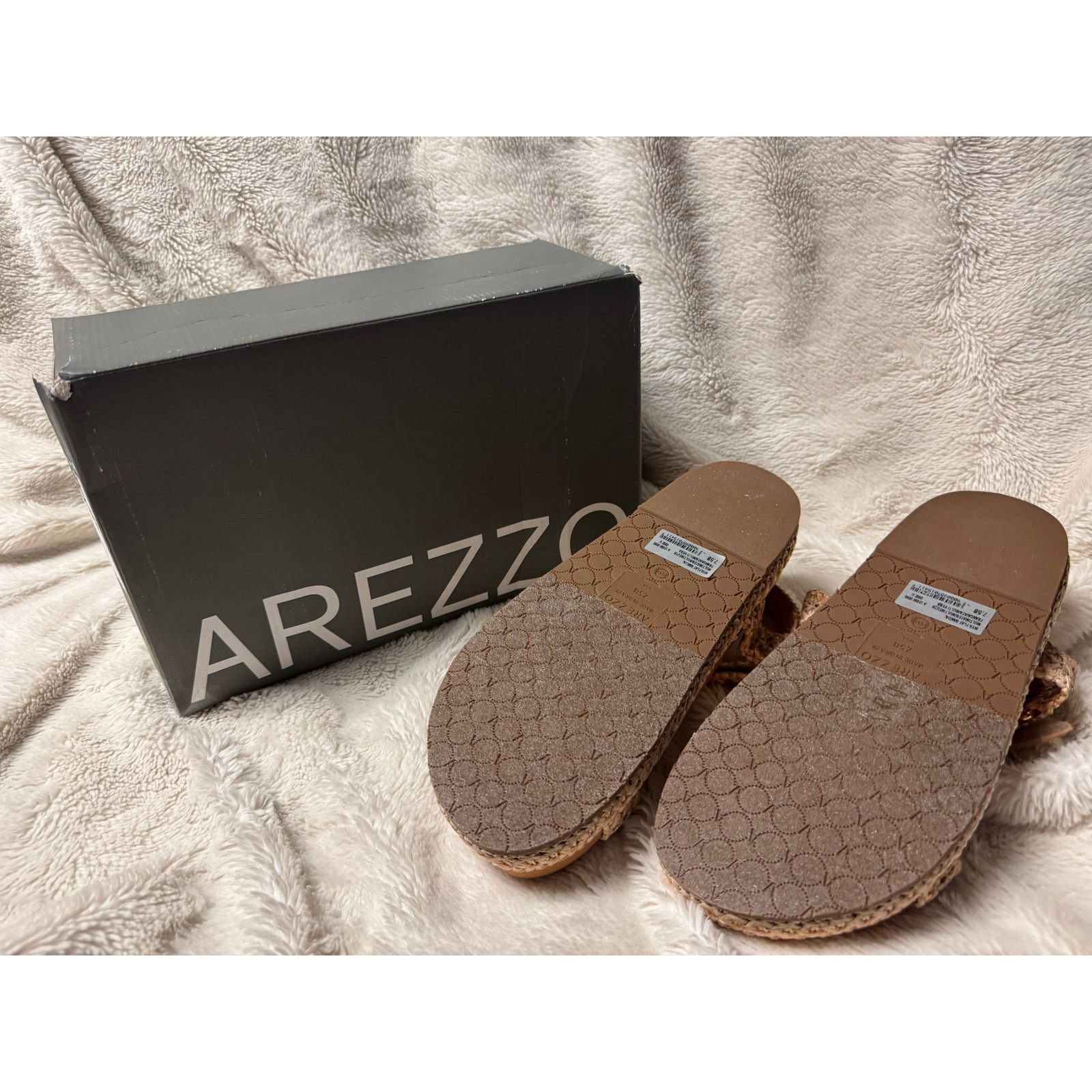 Other Arezzo Natural Woven Platform Sandals Tan Size 7.5 New Size US 7.5 / IT 37.5 - 6 Thumbnail